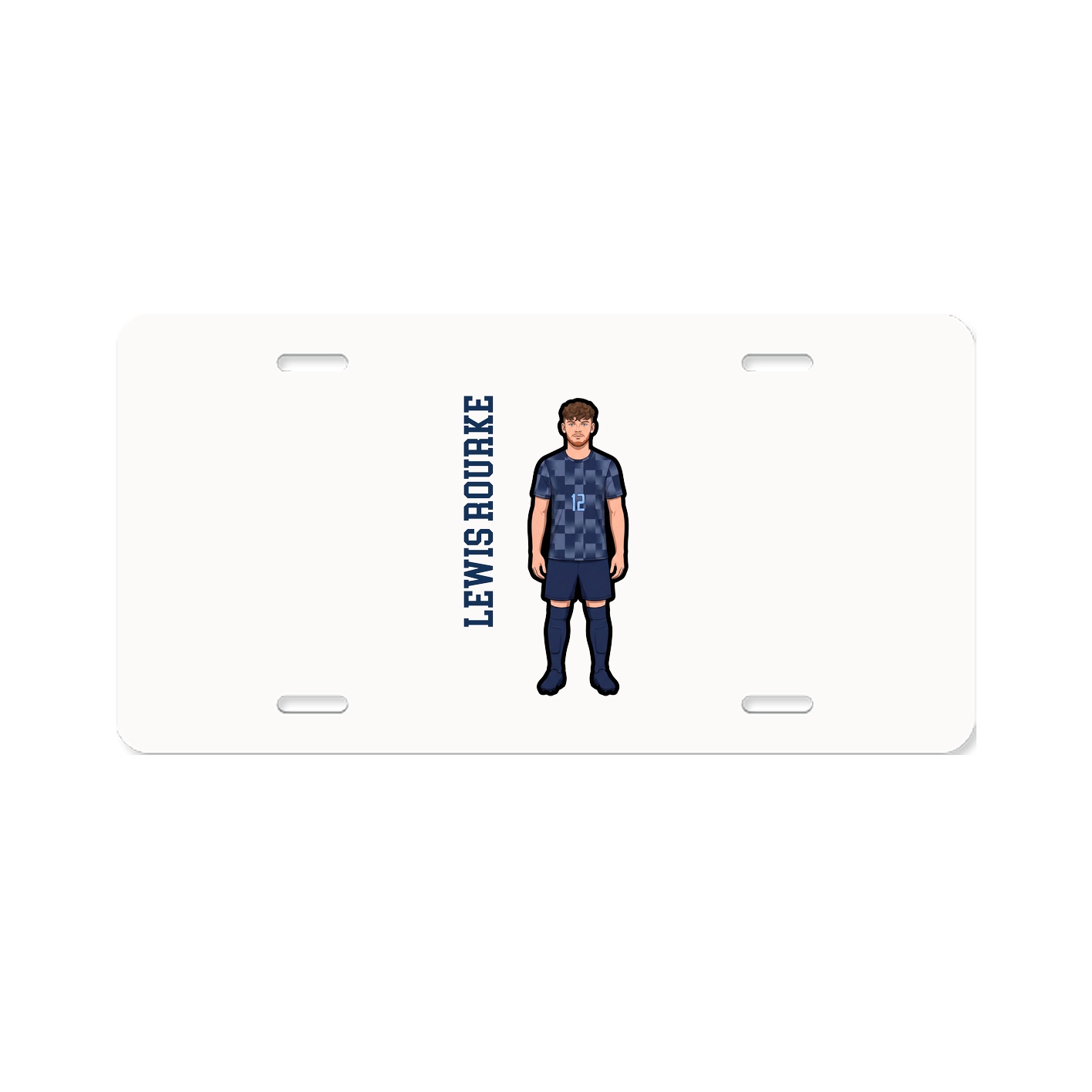 License Plate — Name Vertical in Classic