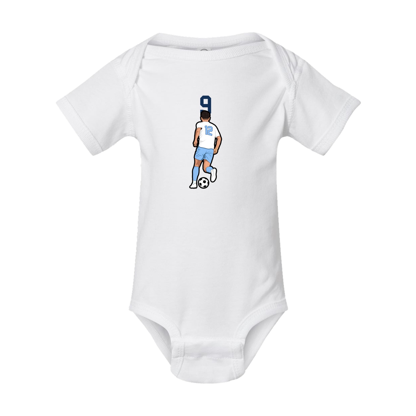 Baby Onesie — Number Top in White
