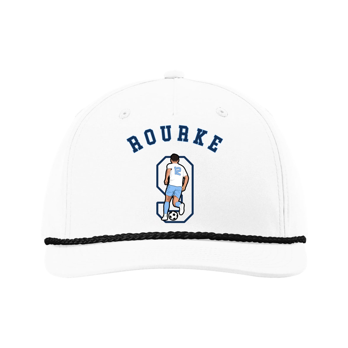 Five-Panel Classic Rope Cap — Shirsey Arch in White
