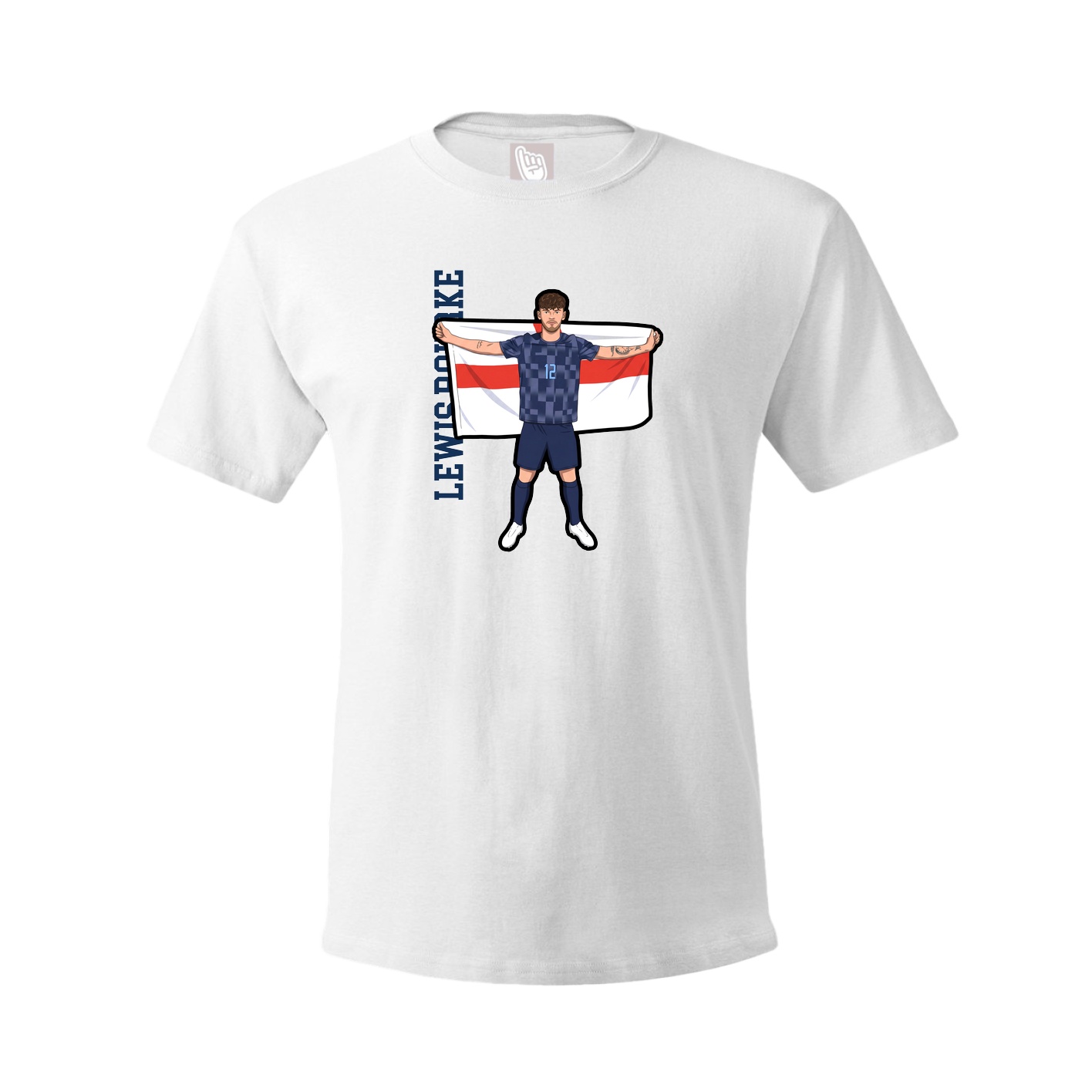 Youth Tee — Name Vertical in White