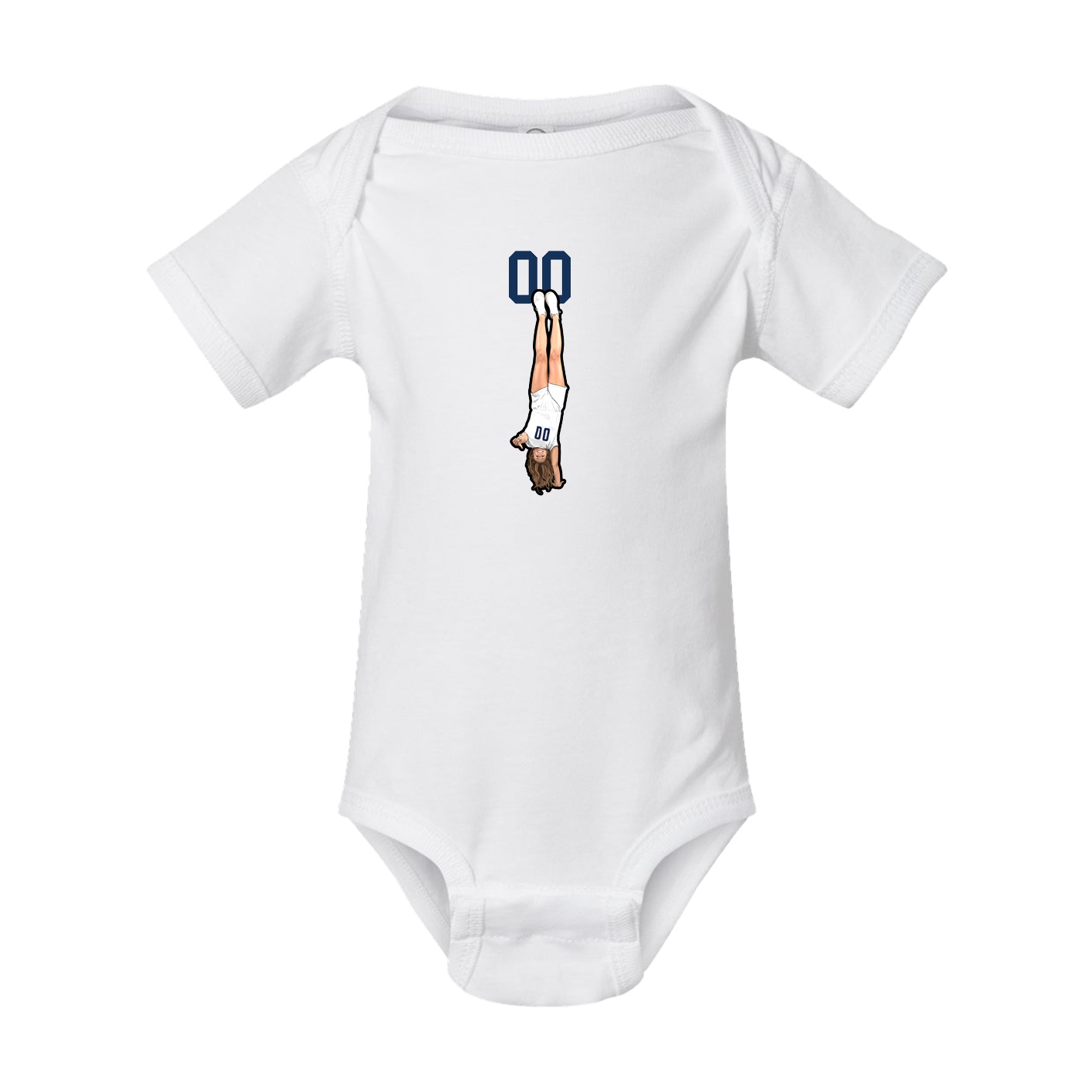 Baby Onesie — Number Top in White