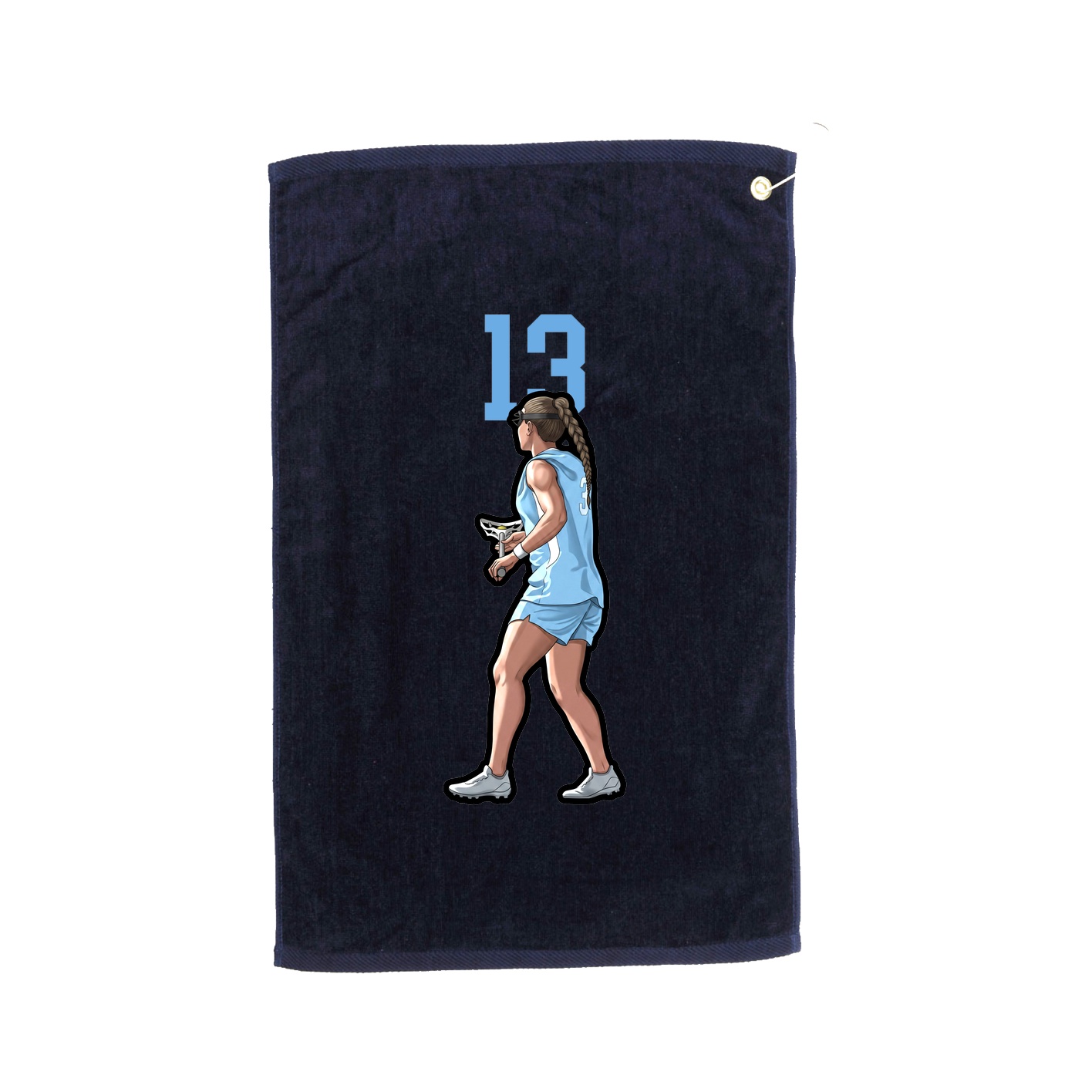 Golf Towel — Number Top in Navy