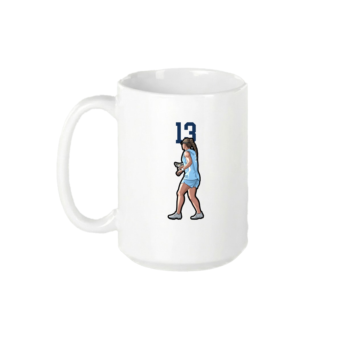 15oz Coffee Mug — Number Top in White