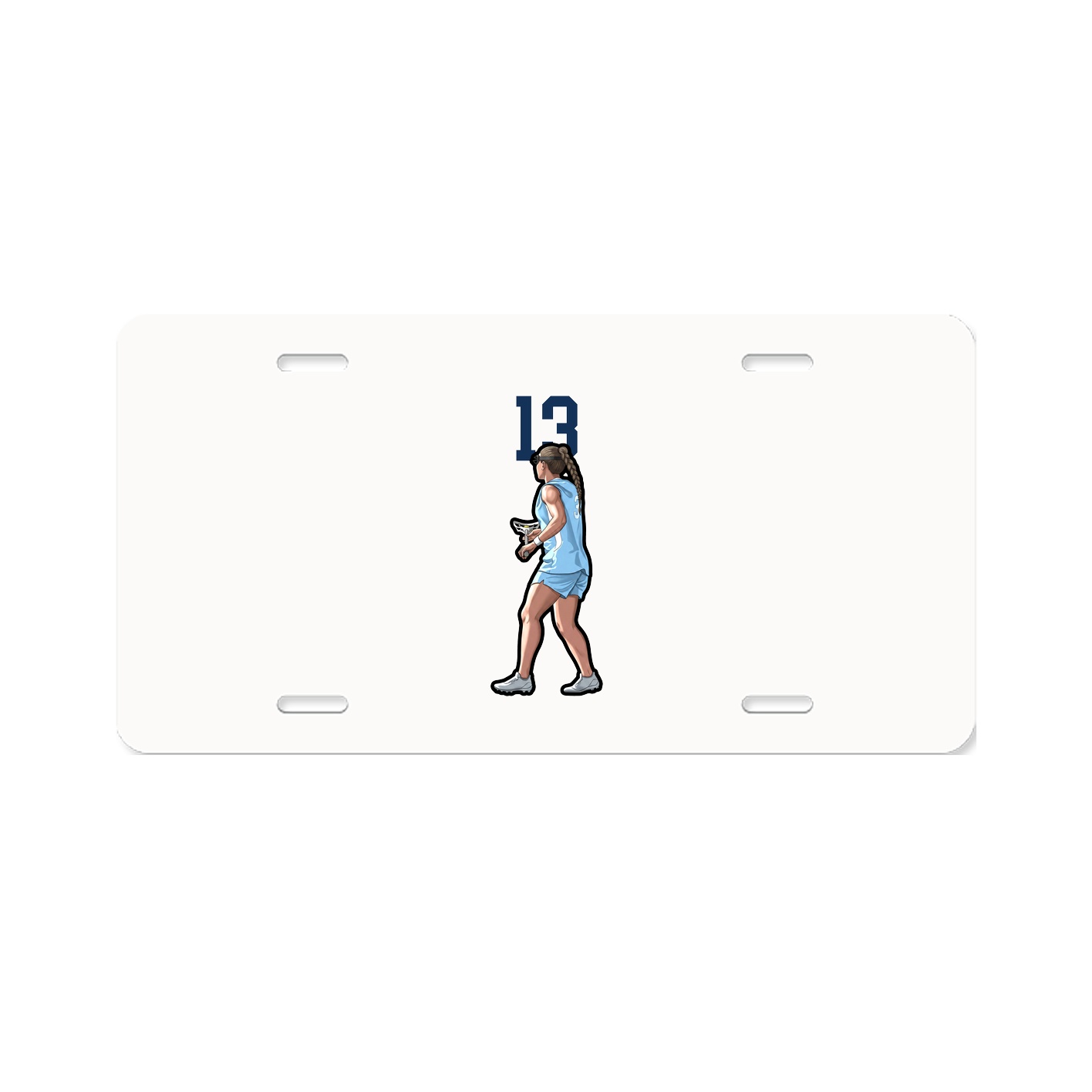 License Plate — Number Top in Classic