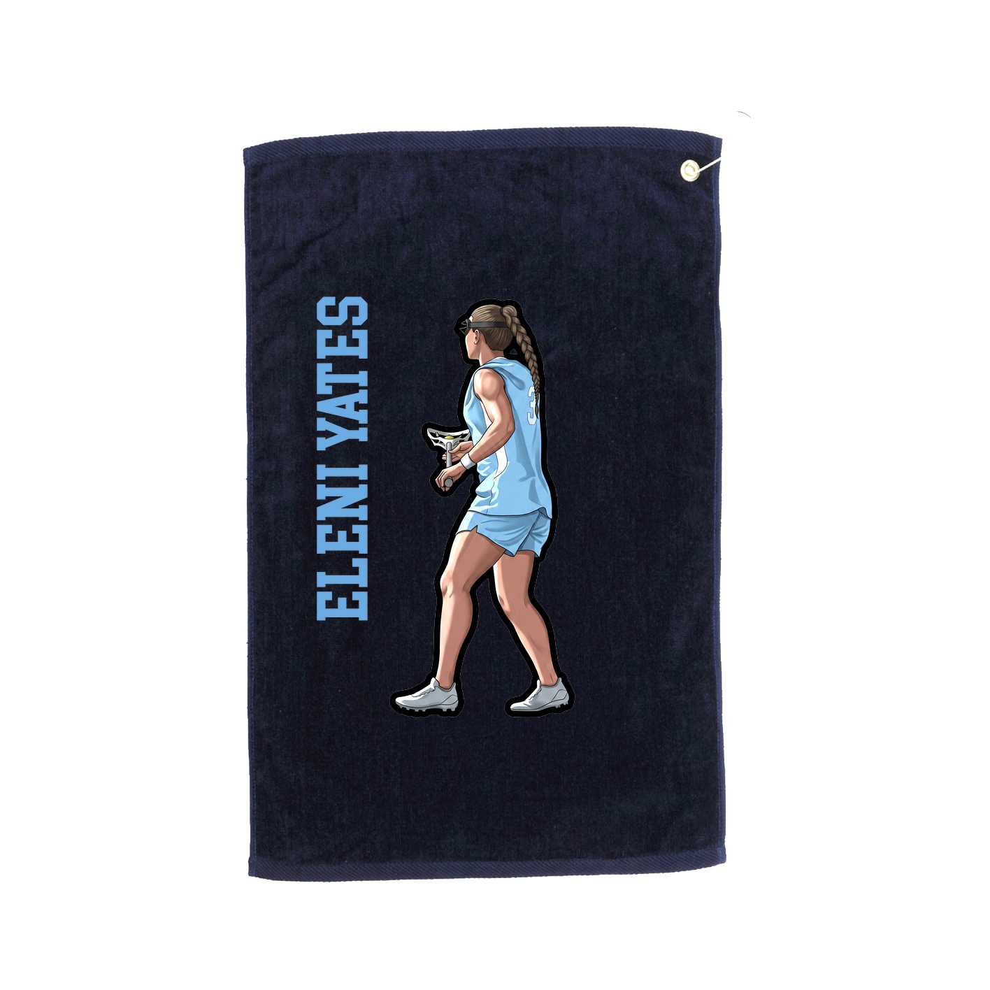 Golf Towel — Name Vertical in Navy