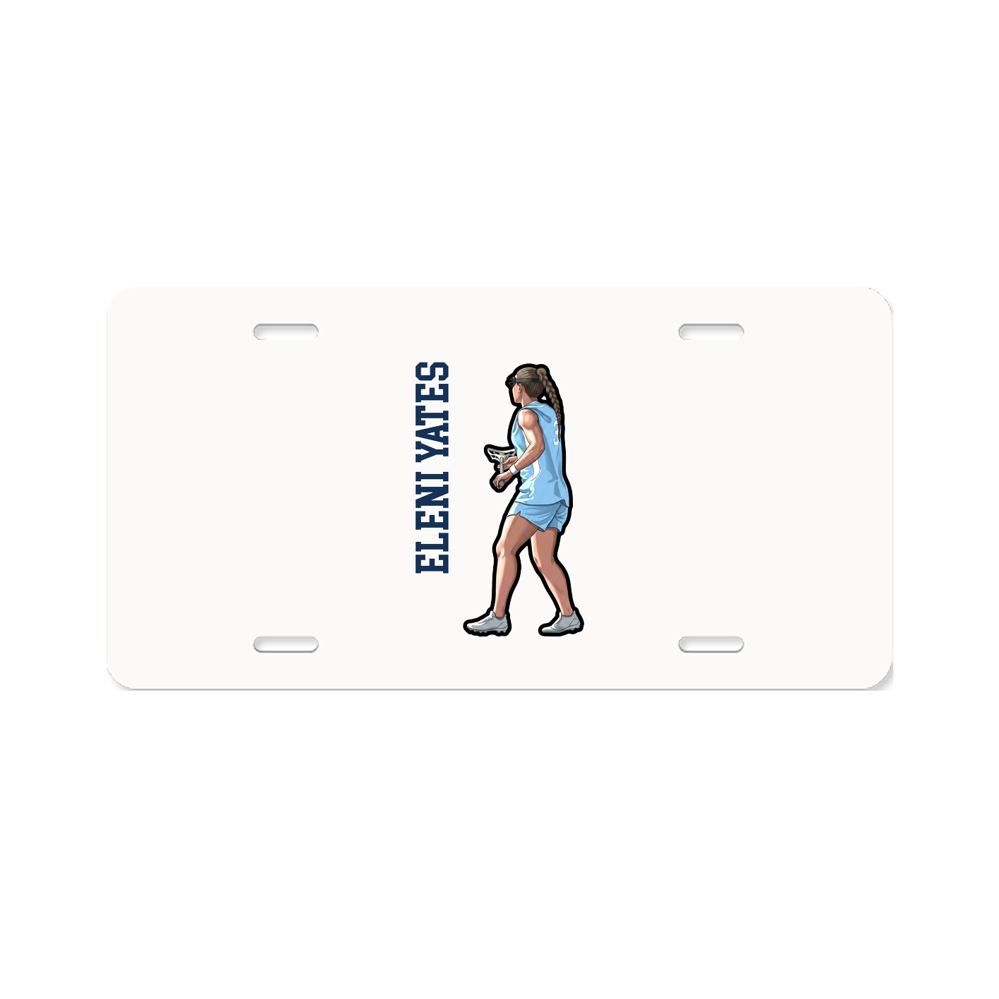 License Plate — Name Vertical in Classic