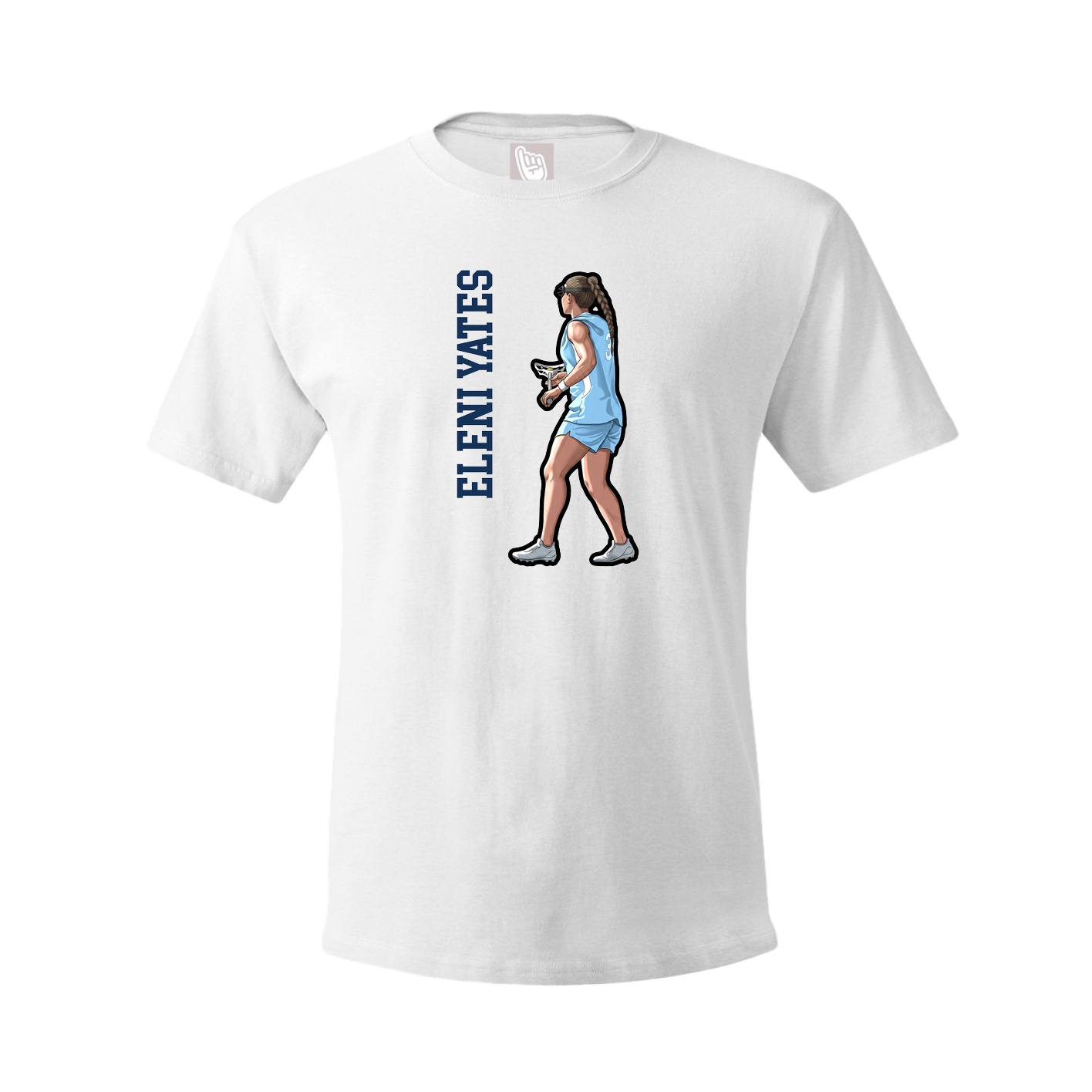 Tee — Name Vertical in White