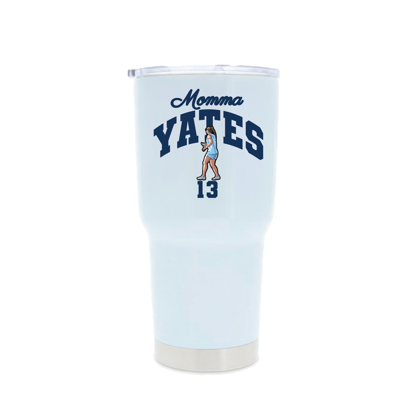 30oz Stainless Steel Tumbler — Mothers Day Arch in White