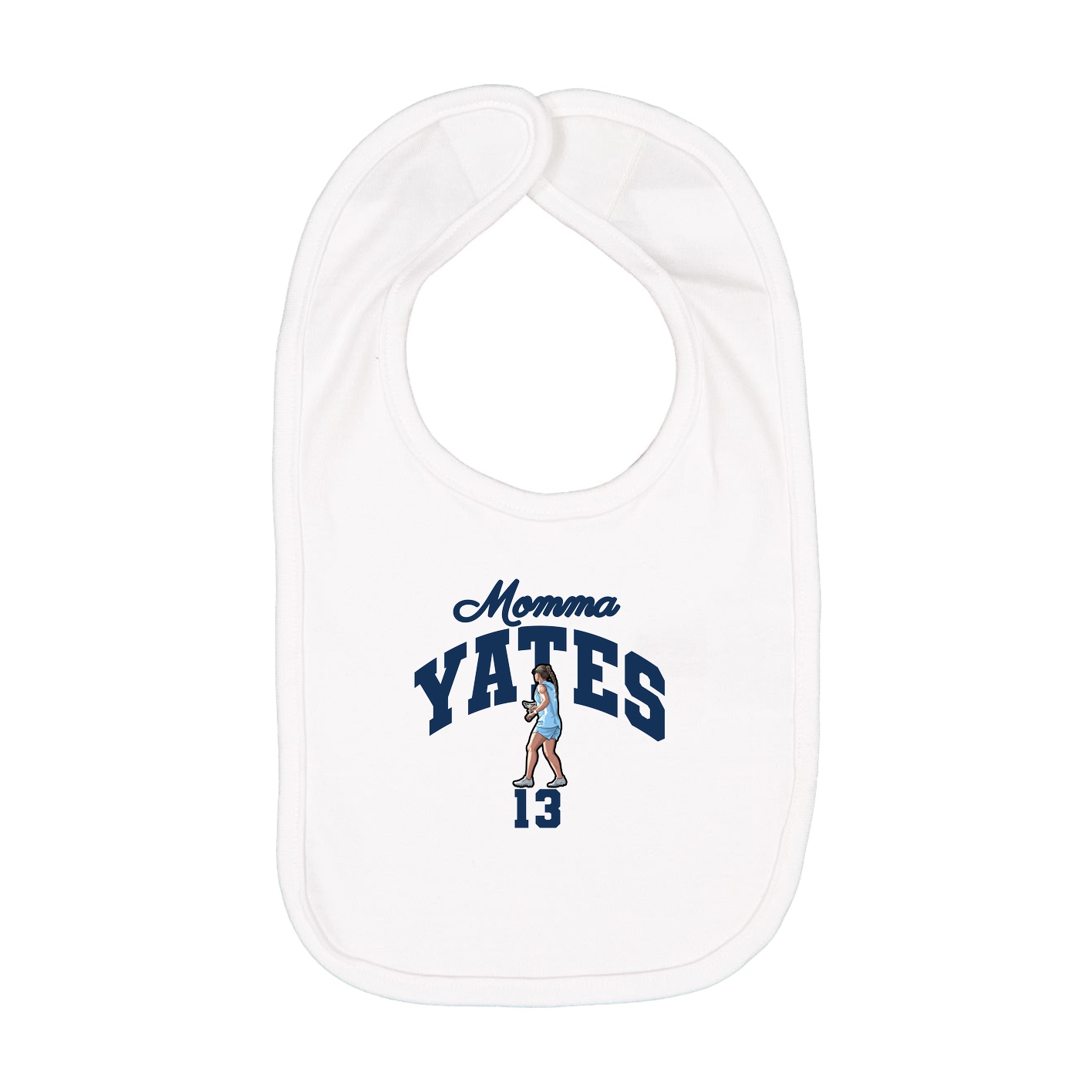 Infant Bib — Mothers Day Arch in White