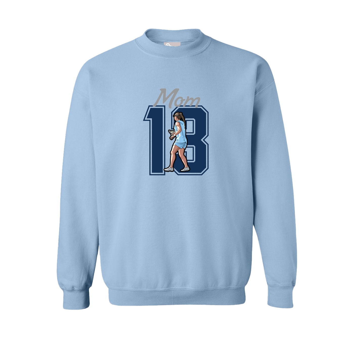 Fleece Crew — Mothers Day Shirsey in Light Blue