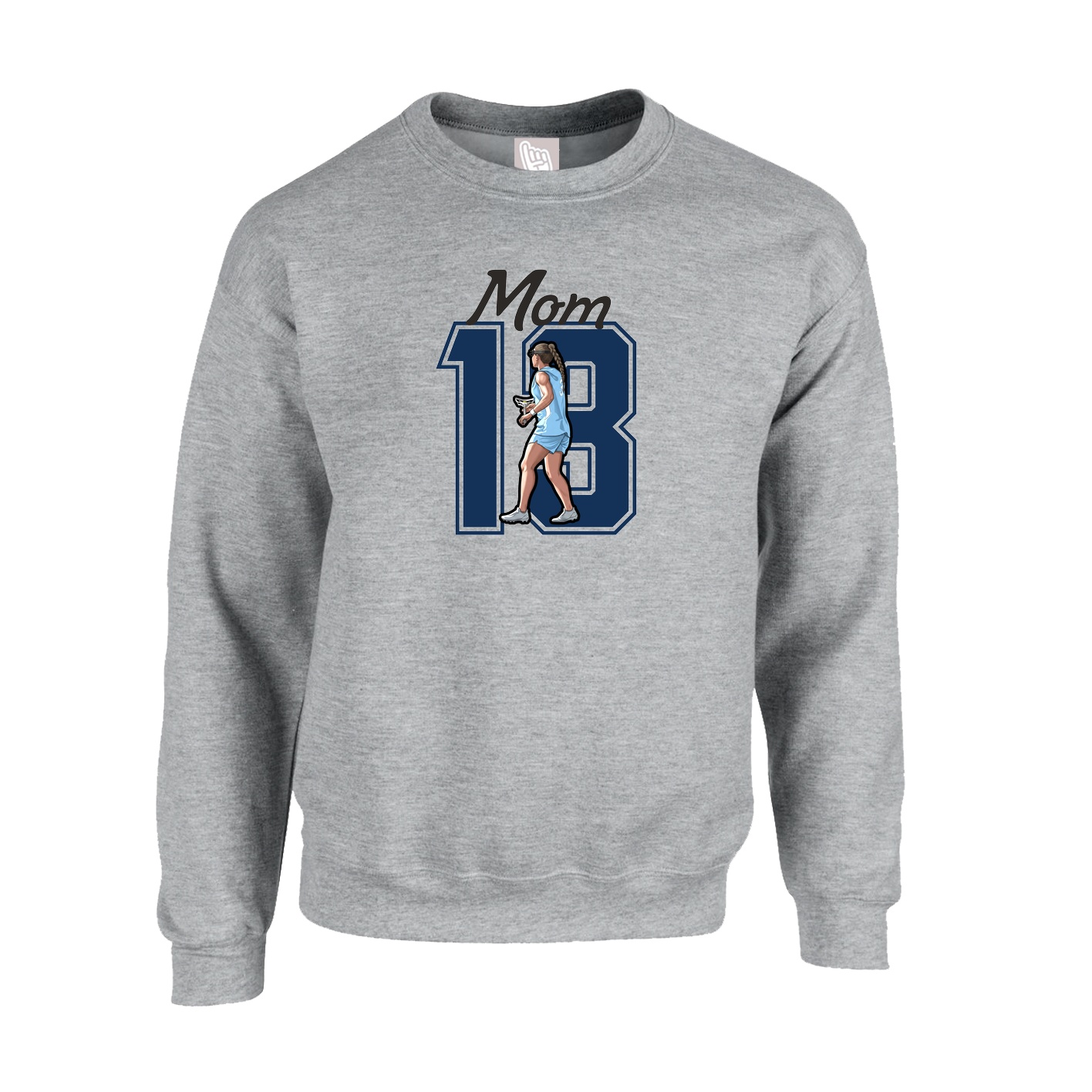 Fleece Crew — Mothers Day Shirsey in Grey