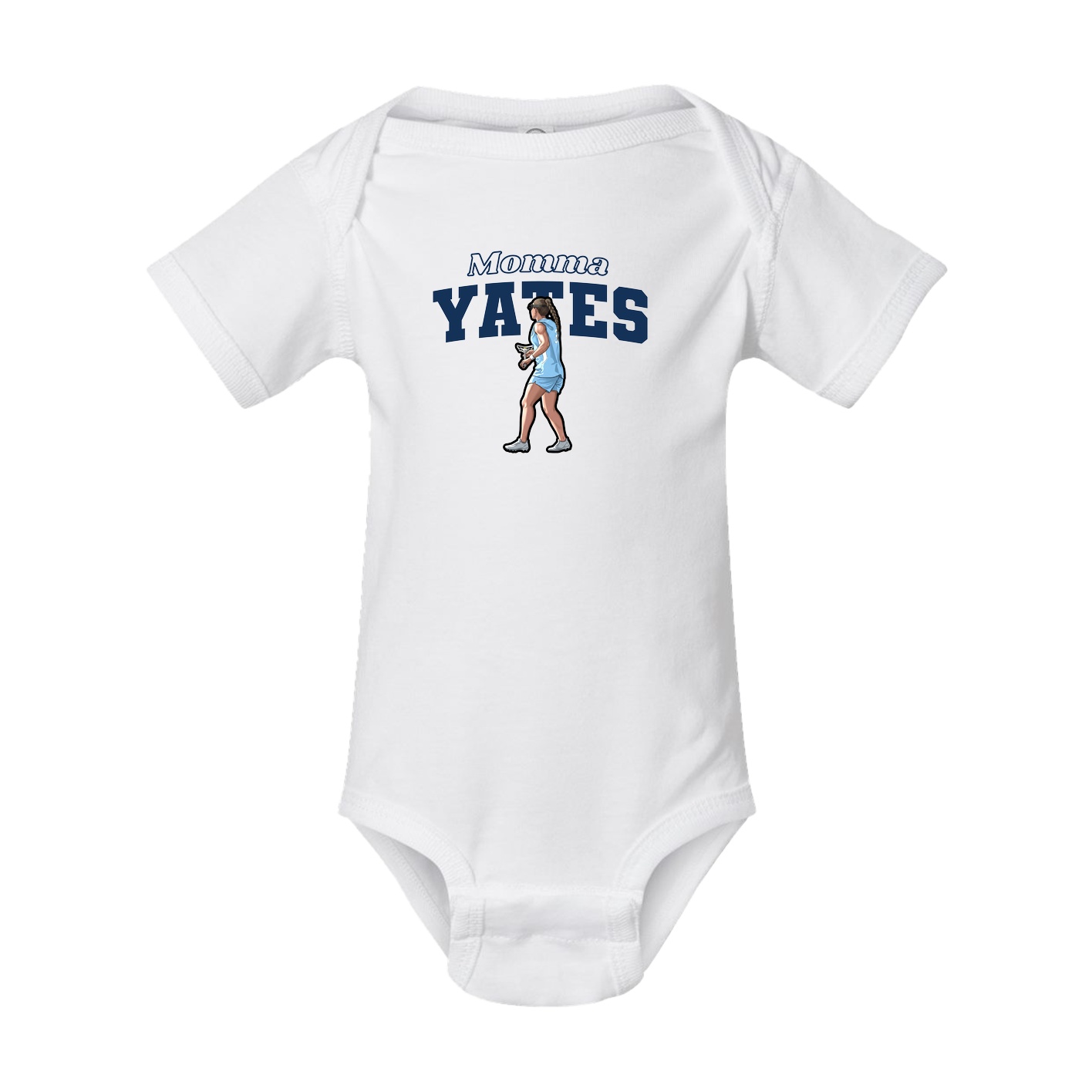 Baby Onesie — Mothers Day Block in White