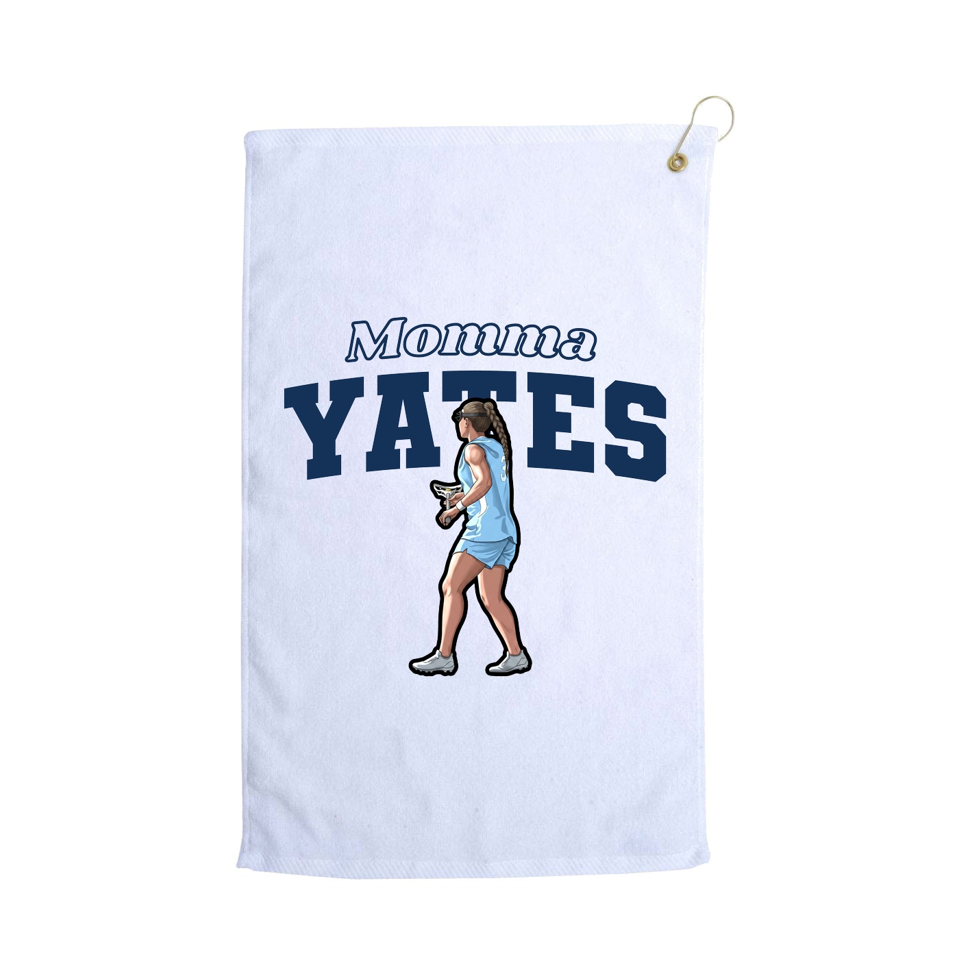 Golf Towel — Mothers Day Block in White