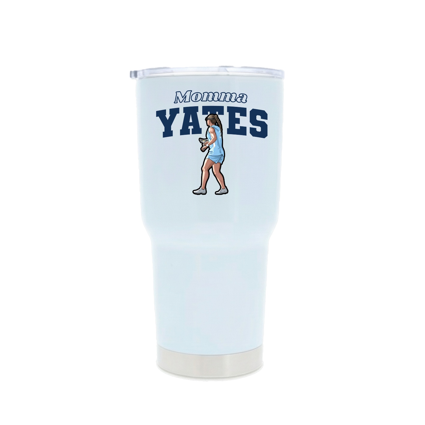 30oz Stainless Steel Tumbler — Mothers Day Block in White