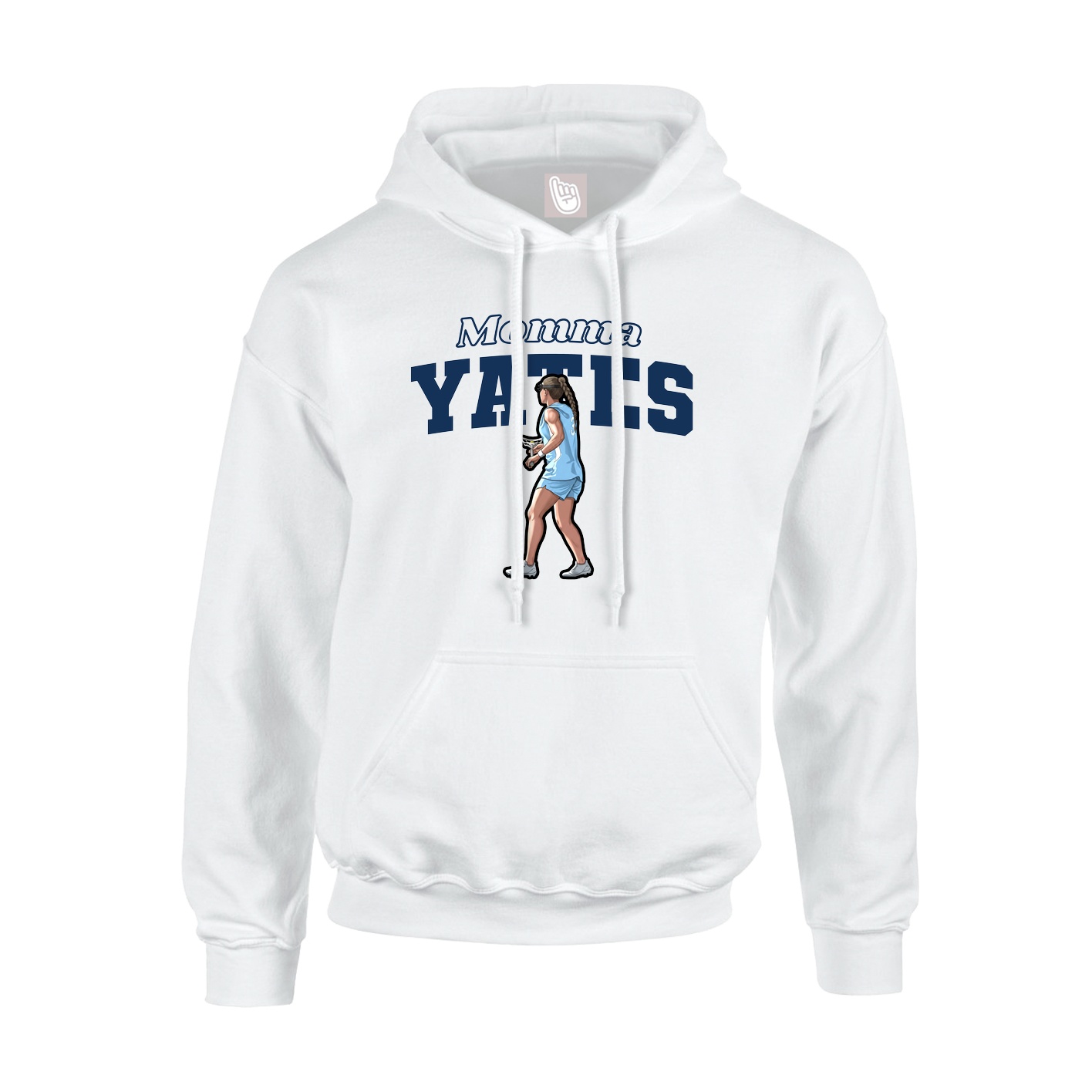 Youth Hoodie — Mothers Day Block in White