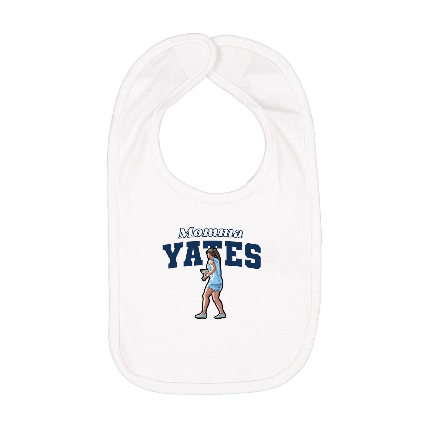 Infant Bib — Mothers Day Block in White