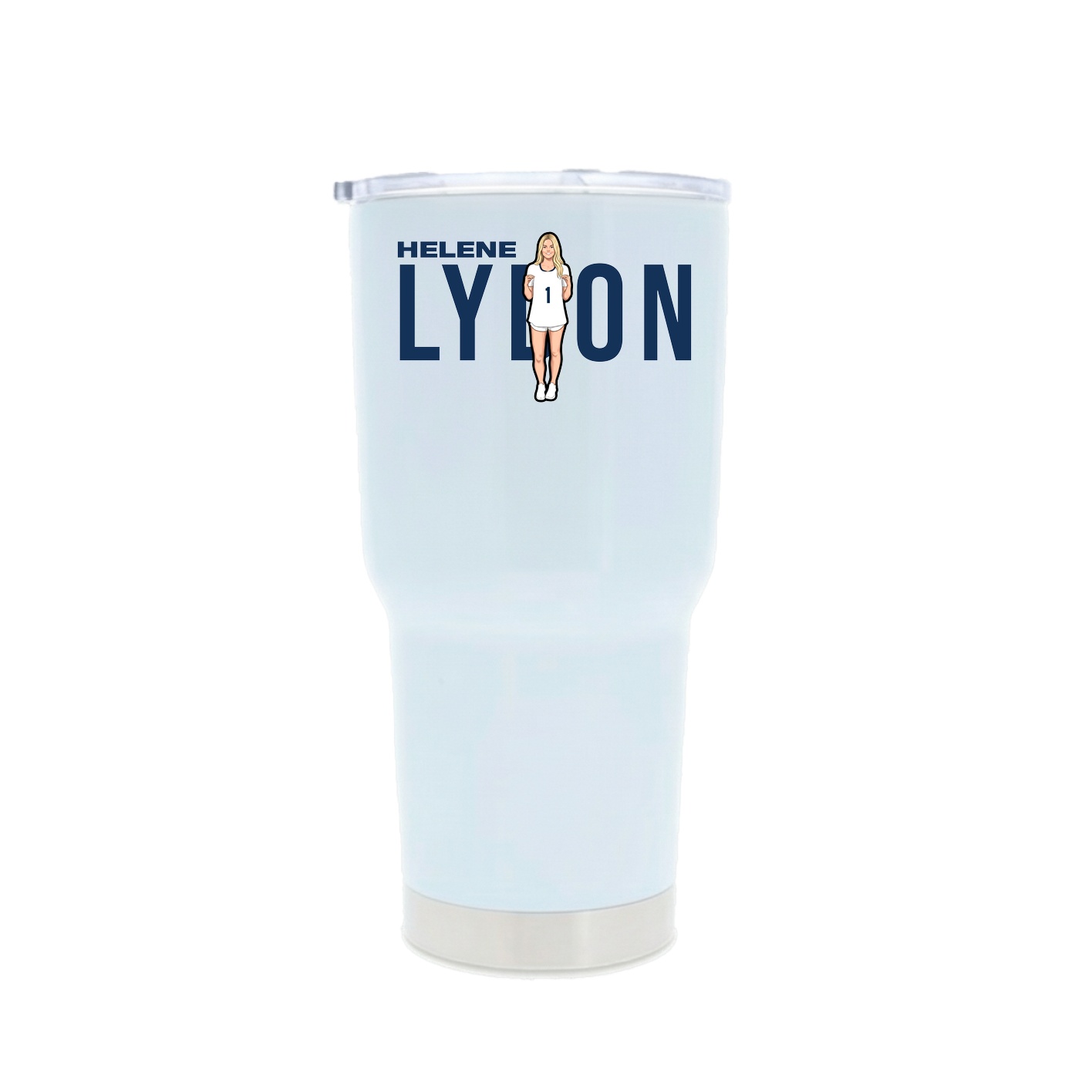 30oz Stainless Steel Tumbler — Player Name in White