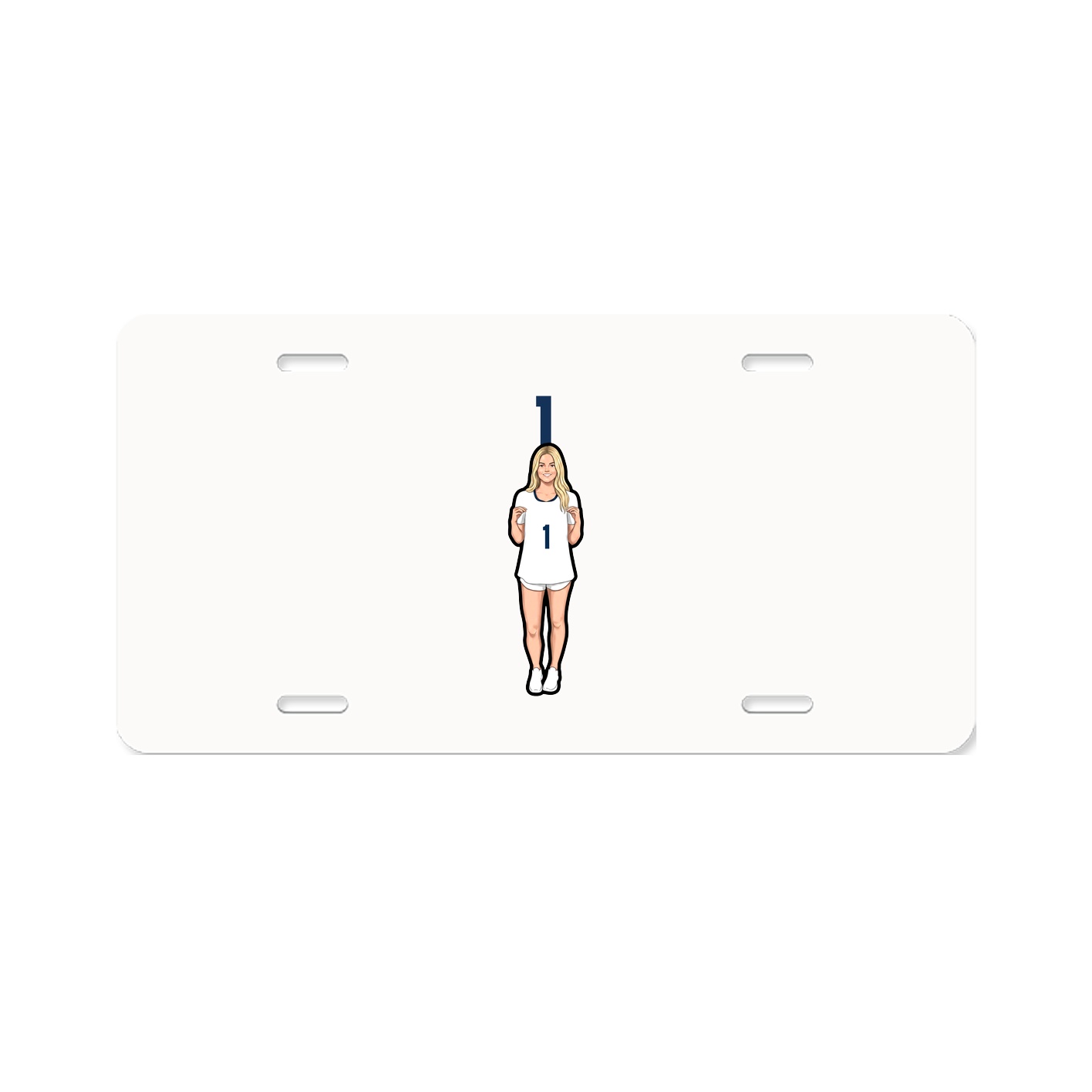 License Plate — Number Top in Classic