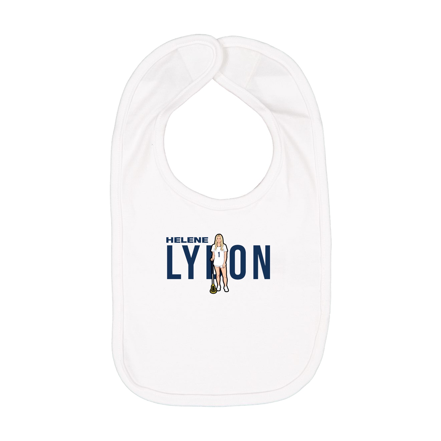 Infant Bib — Player Name in White