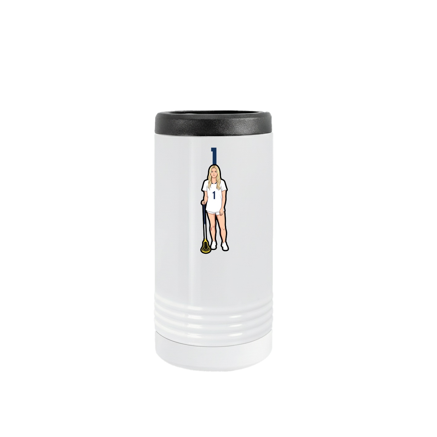 Slim Beverage Holder — Number Top in White