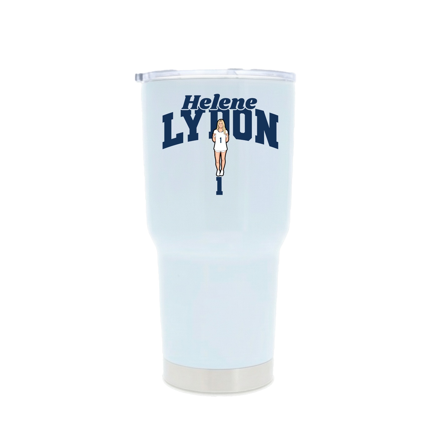 30oz Stainless Steel Tumbler — Signature Arch in White