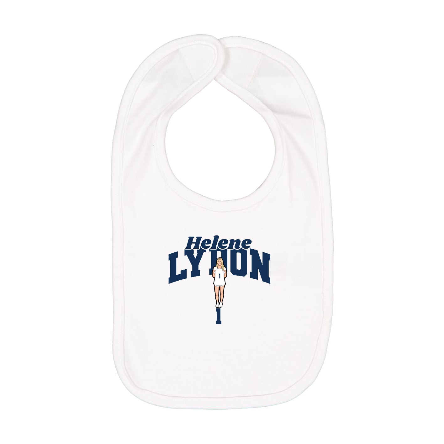 Infant Bib — Signature Arch in White