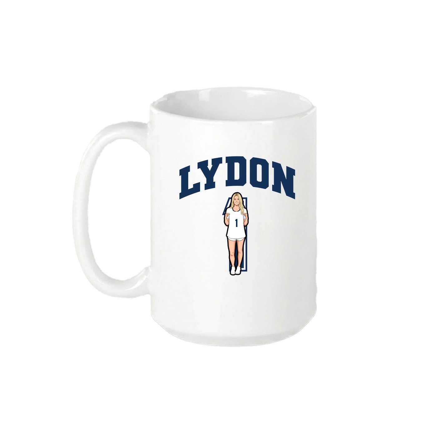 15oz Coffee Mug — Number in White