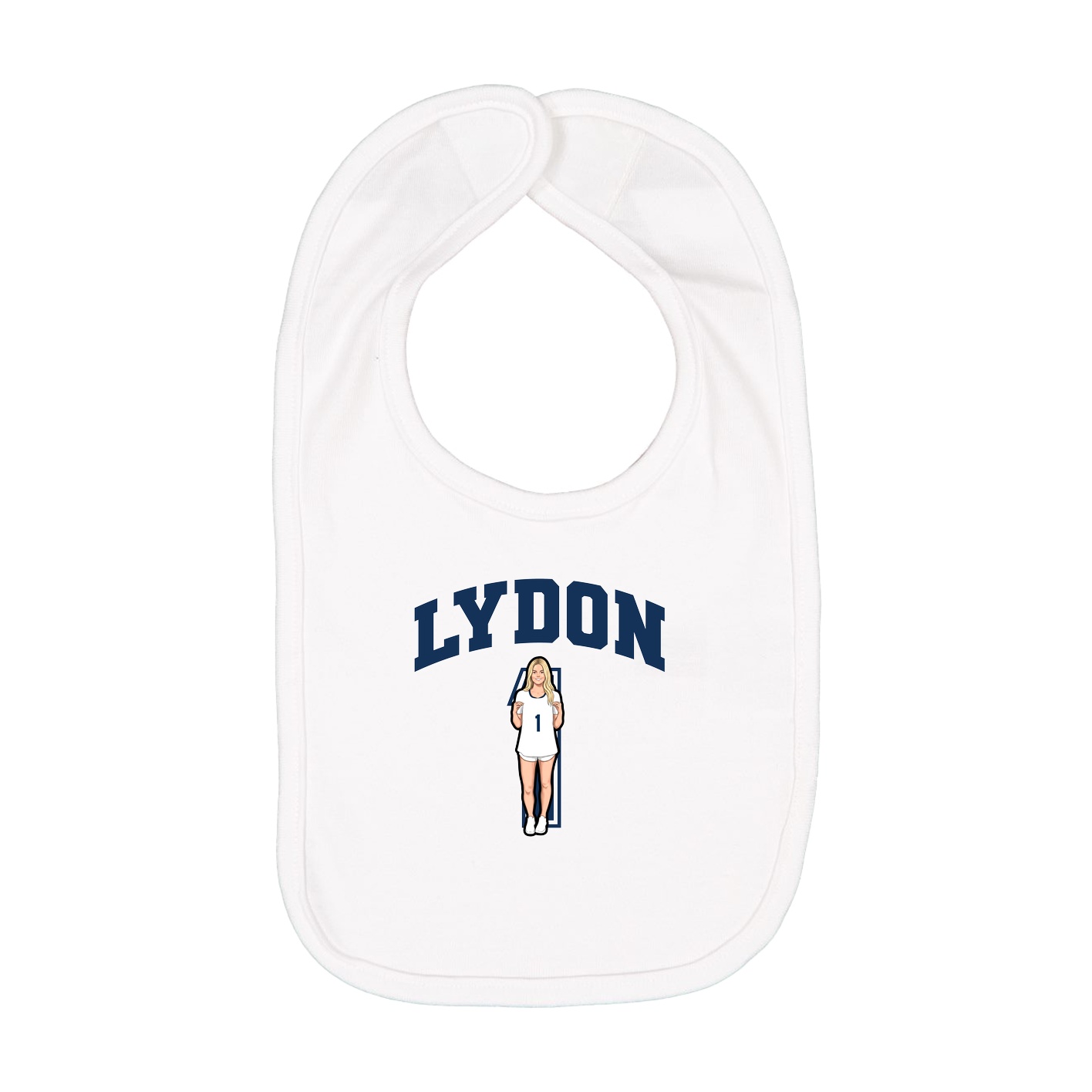 Infant Bib — Number in White