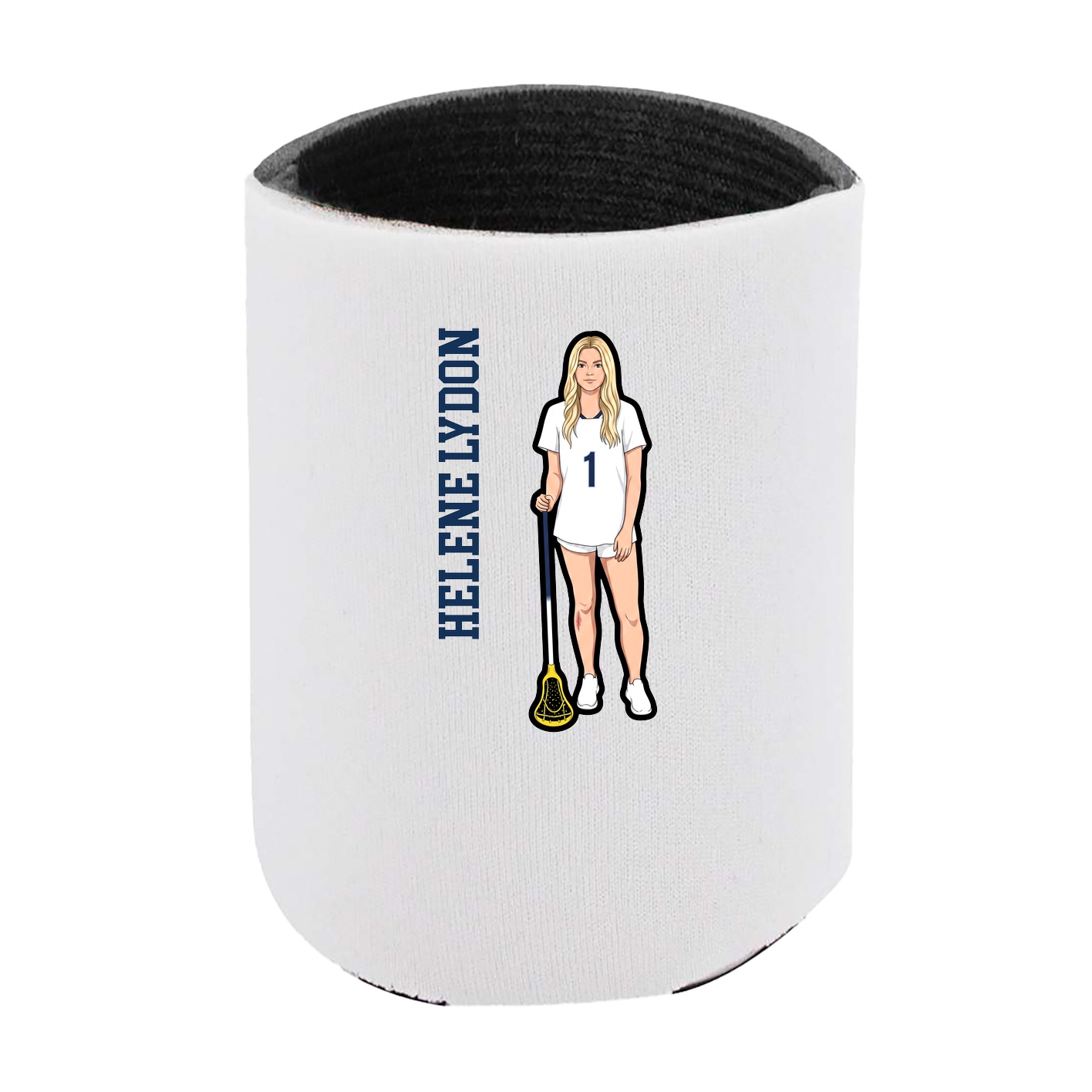 Can Holder — Name Vertical in White