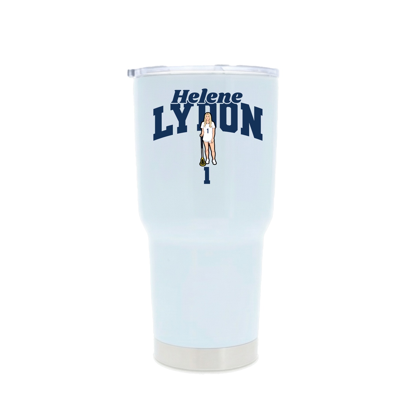 30oz Stainless Steel Tumbler — Signature Arch in White