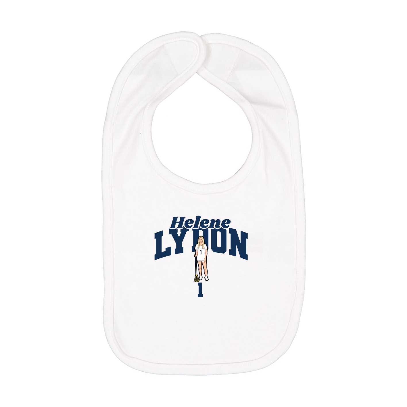 Infant Bib — Signature Arch in White