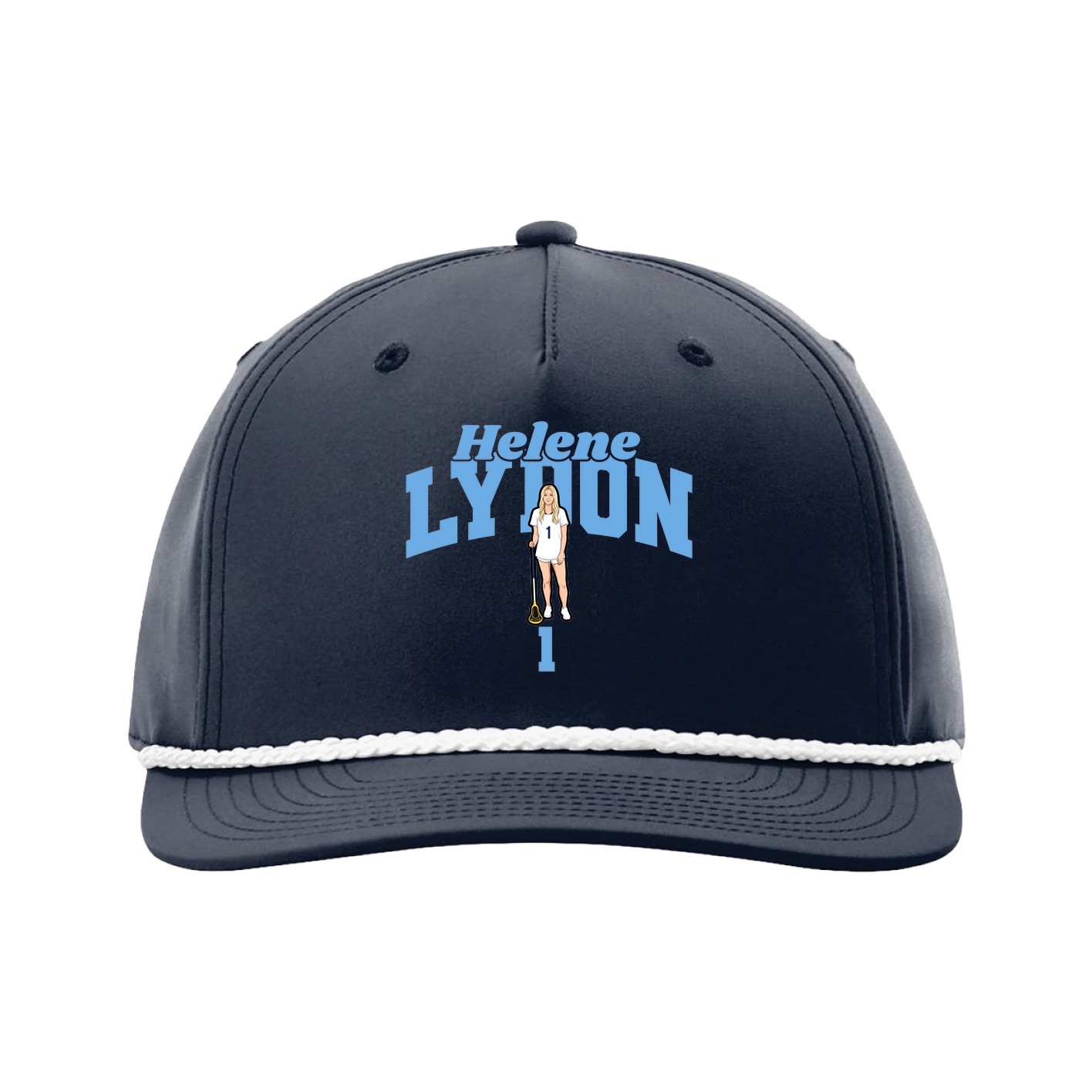 Five-Panel Classic Rope Cap — Signature Arch in Navy
