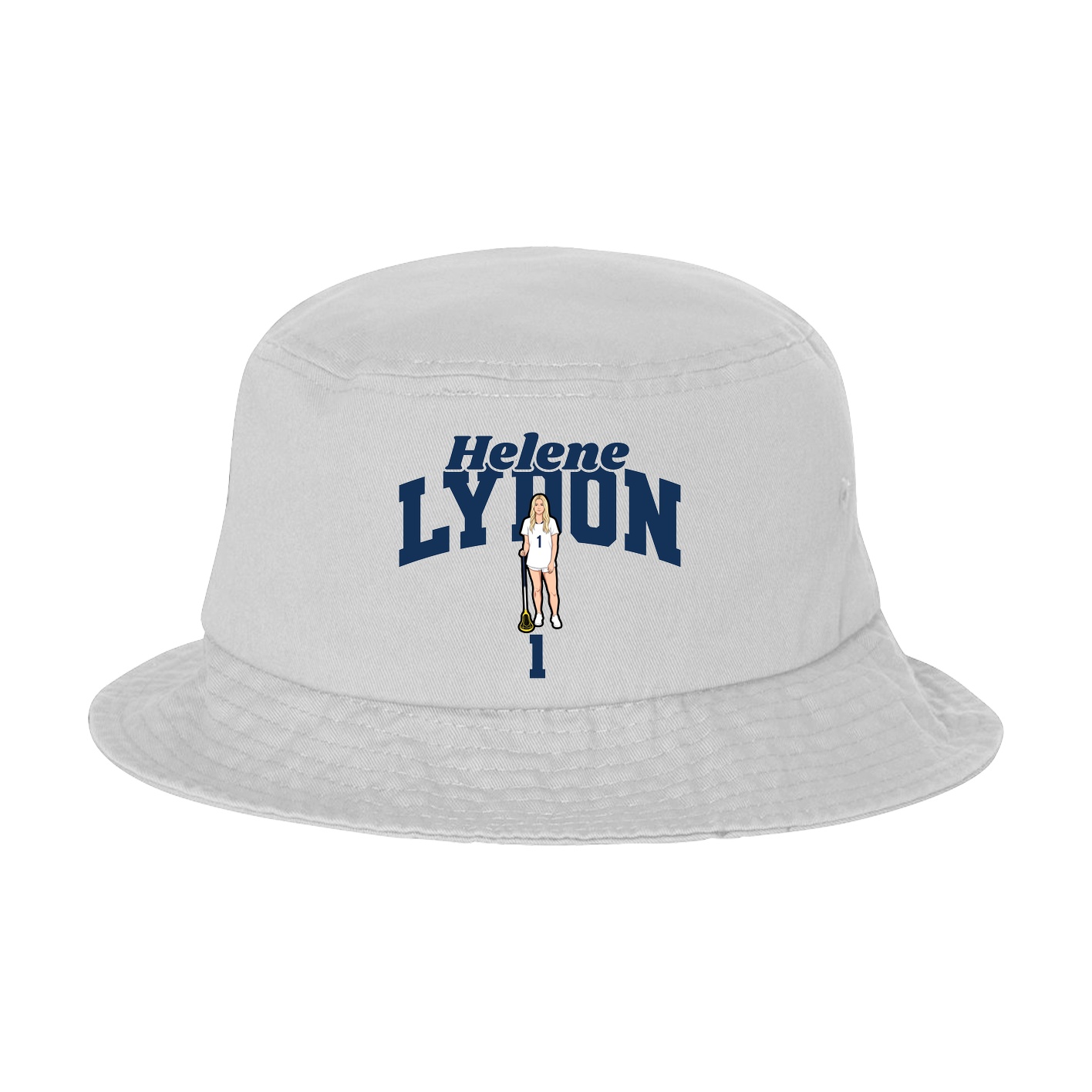 Bucket Cap — Signature Arch in White