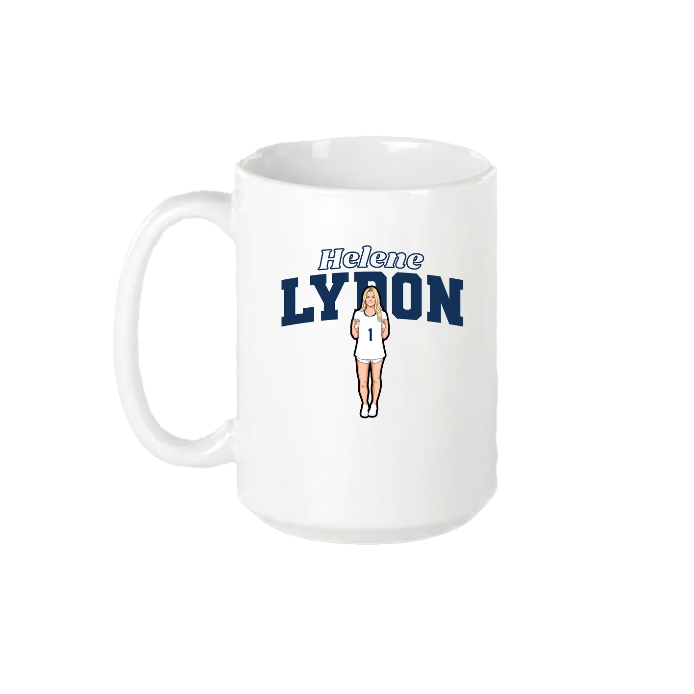 15oz Coffee Mug — Name Arch in White