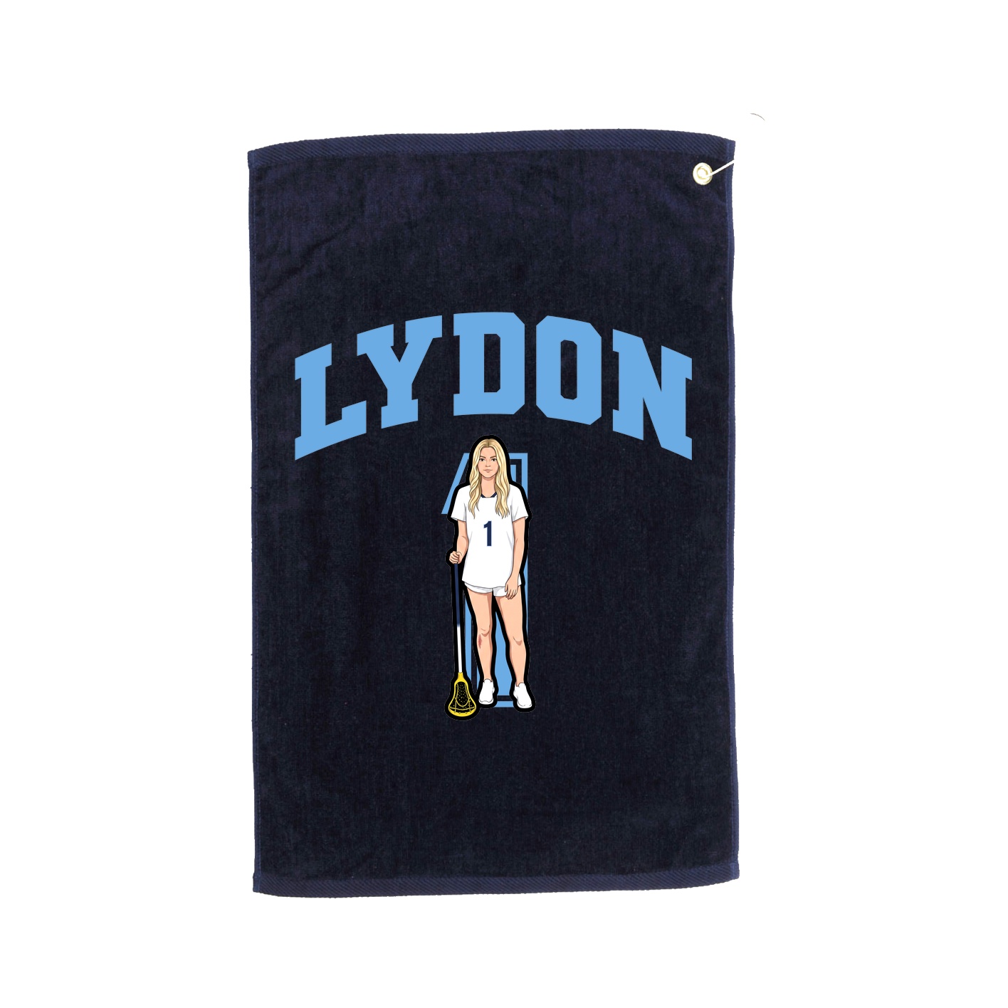 Golf Towel — Number in Navy