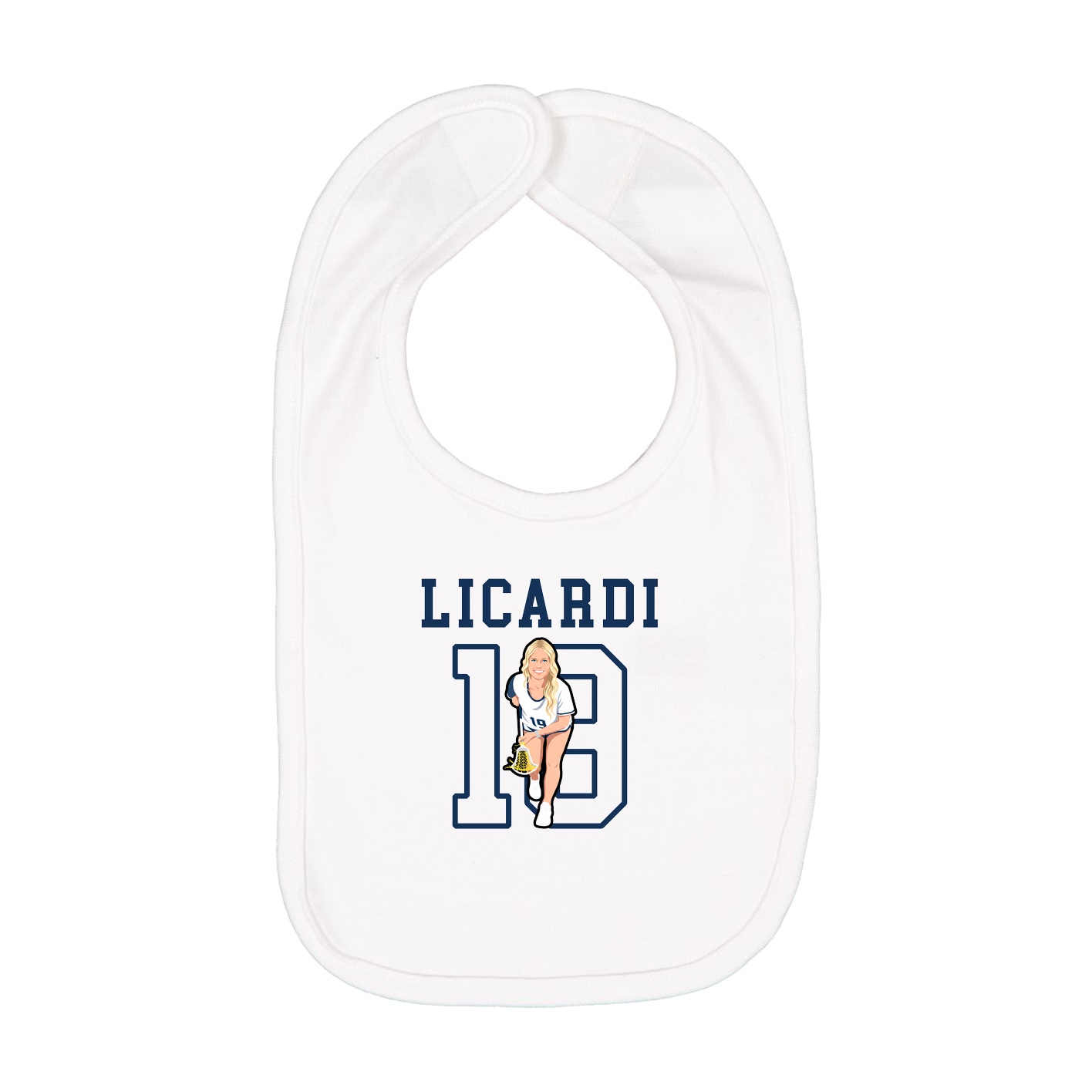 Infant Bib — Shirsey in White