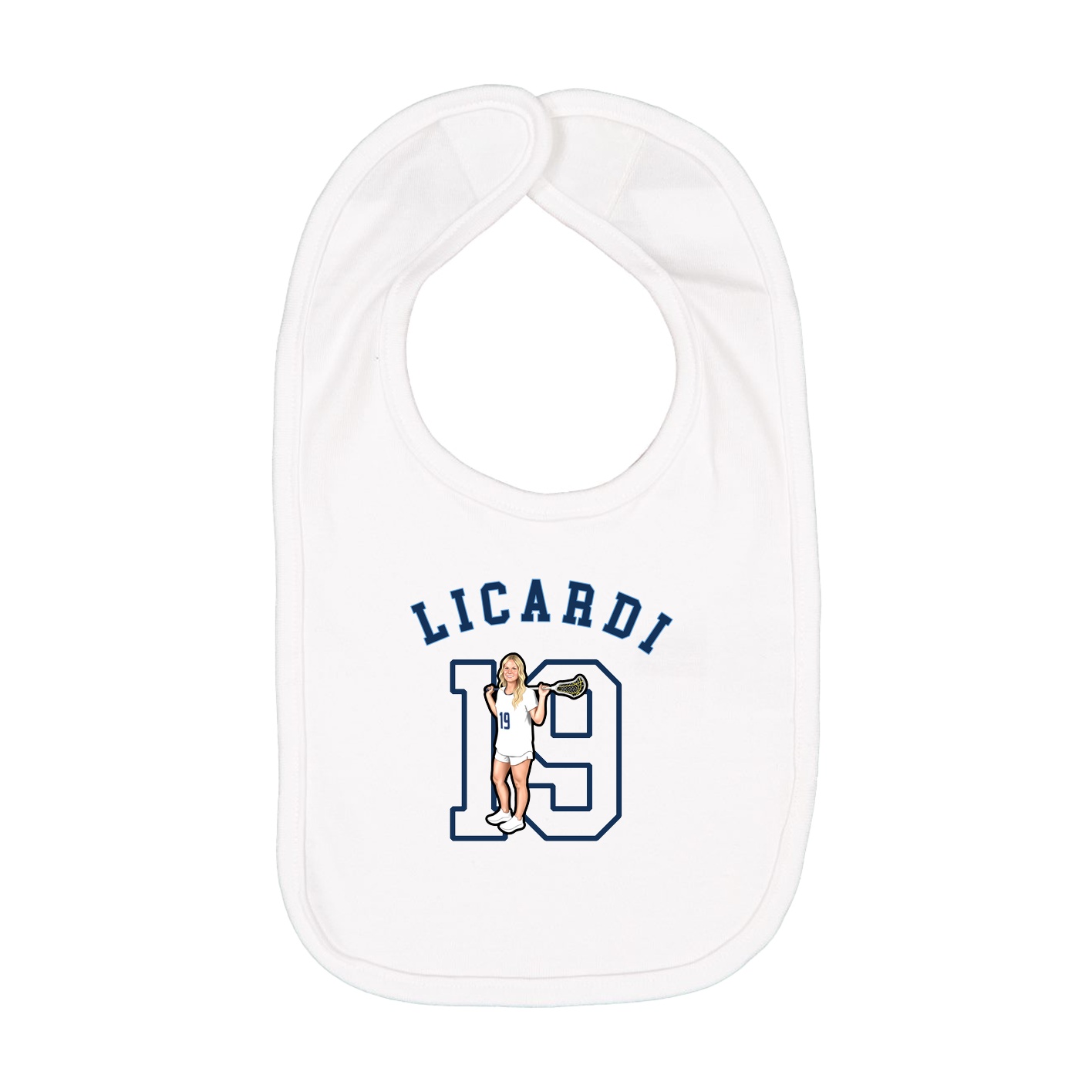 Infant Bib — Shirsey Arch in White
