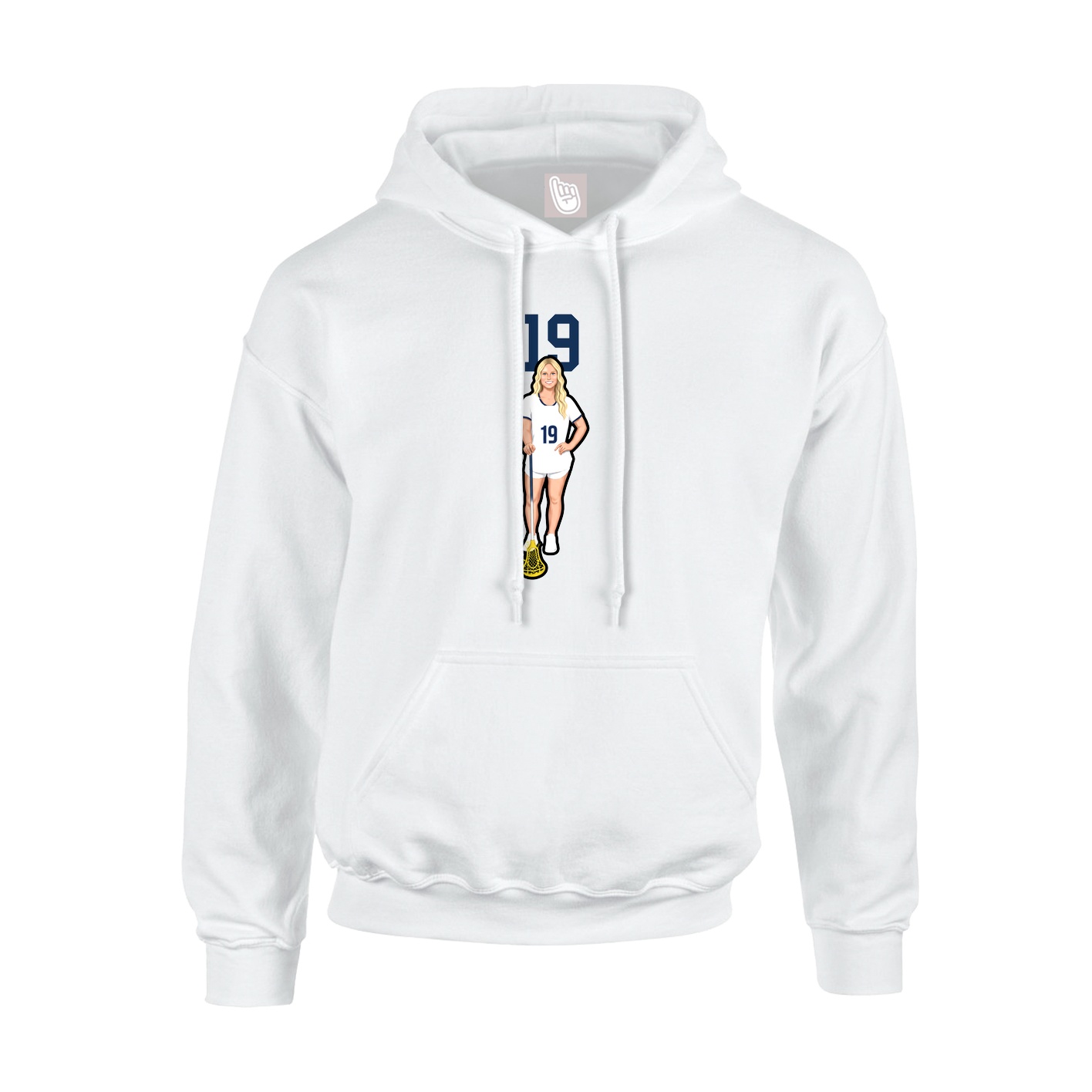Hoodie — Number Top in White