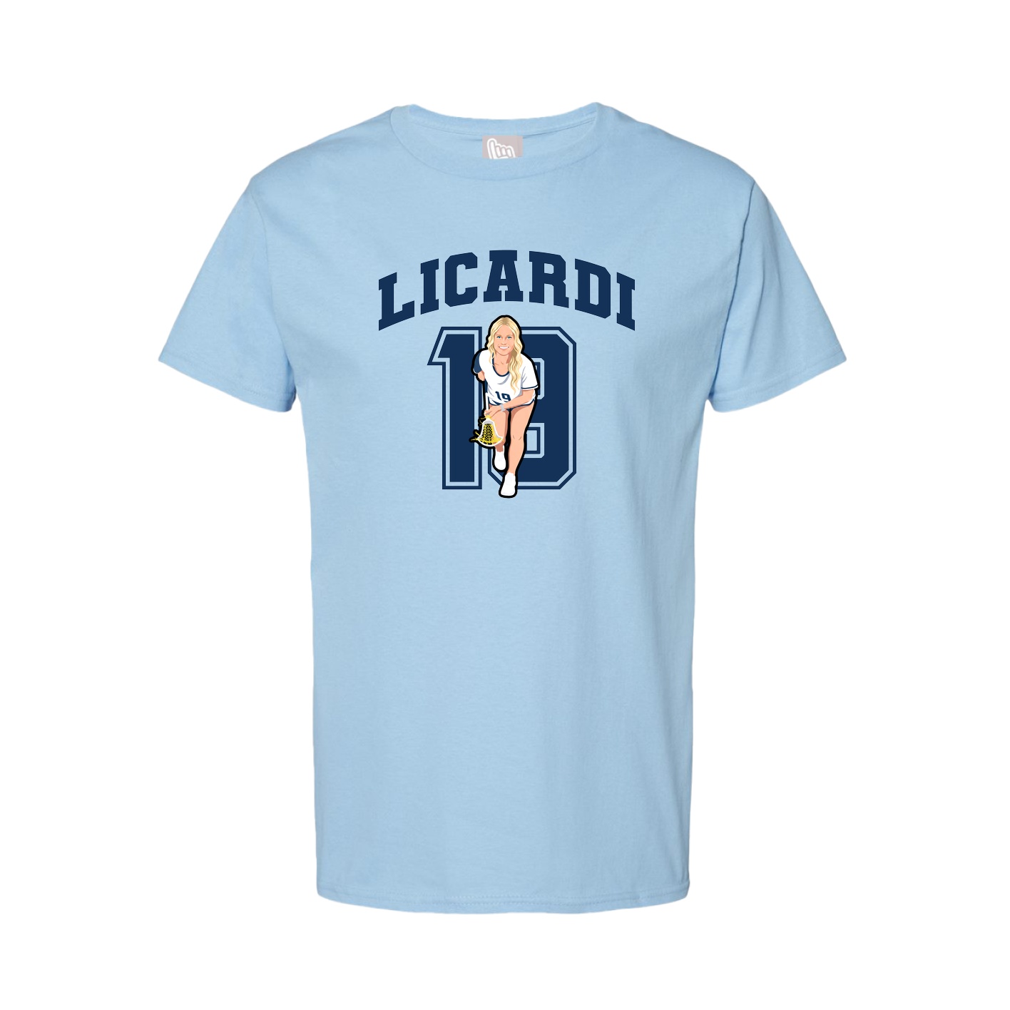 Tee — Number in Light Blue