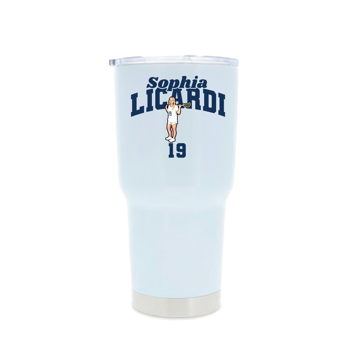 30oz Stainless Steel Tumbler — Signature Arch in White