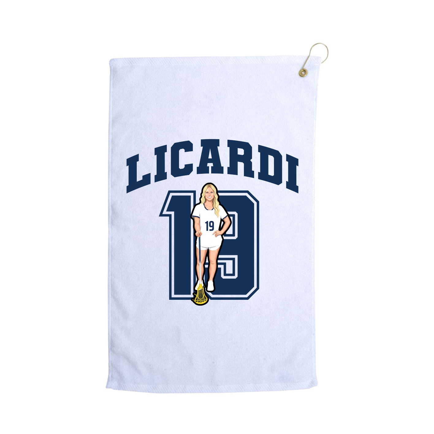 Golf Towel — Number in White