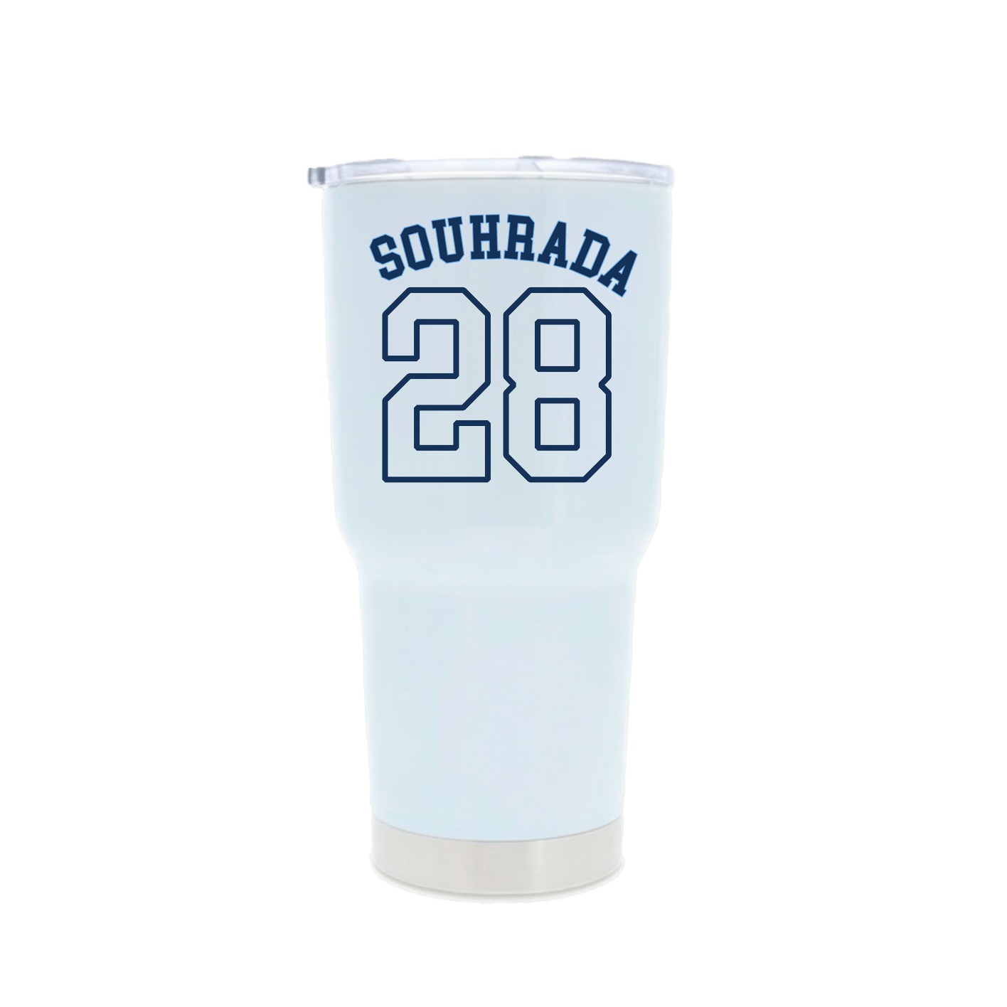 30oz Stainless Steel Tumbler — Shirsey Arch in White