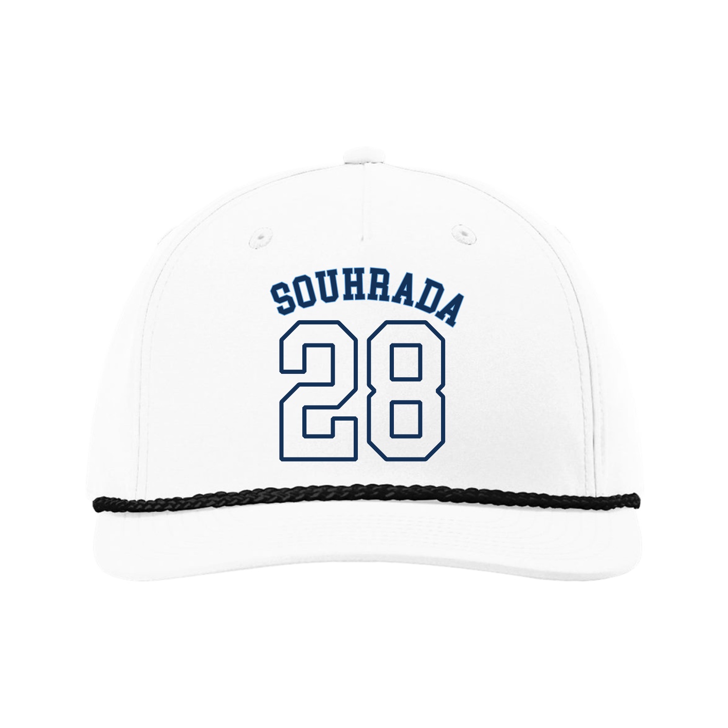 Five-Panel Classic Rope Cap — Shirsey Arch in White