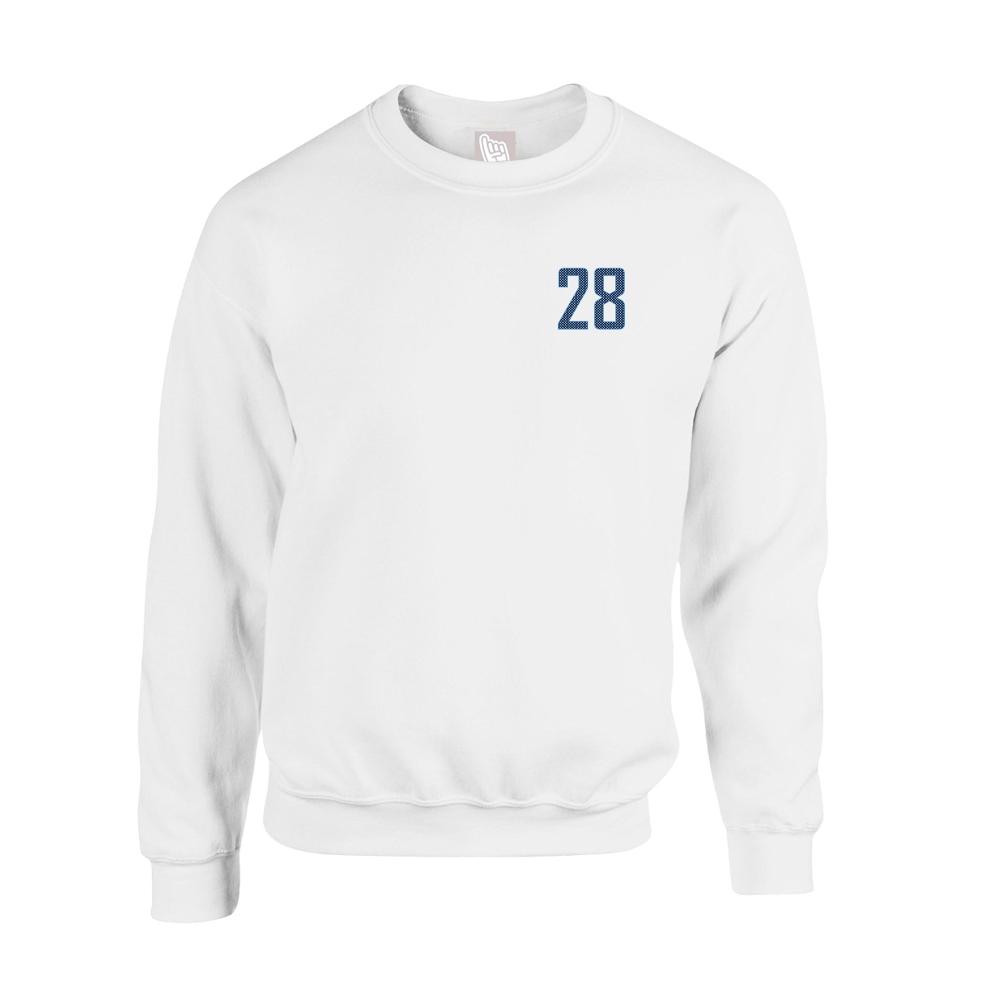 Fleece Crew — Front Shirsy in White