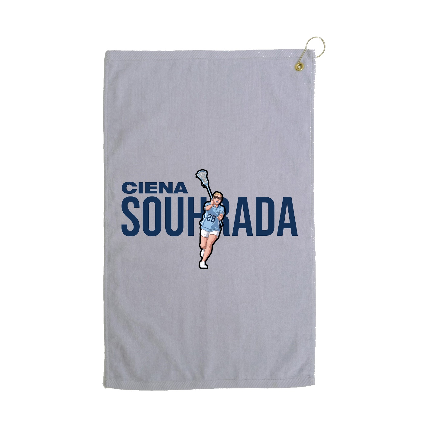 Golf Towel — Player Name in Grey