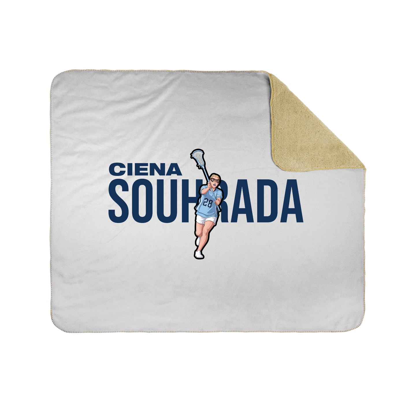 Throw Blanket — Player Name in White