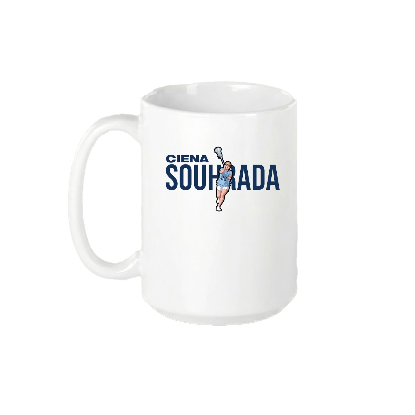15oz Coffee Mug — Player Name in White
