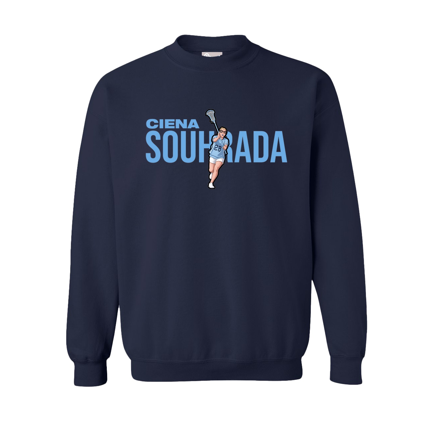 Fleece Crew — Player Name in Navy