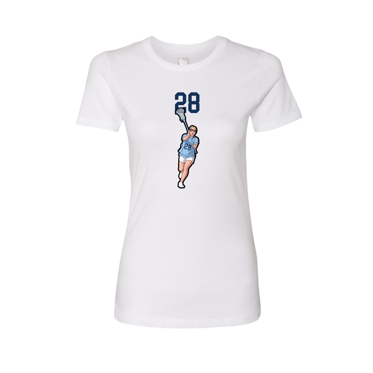 Womens Tee — Number Top in White