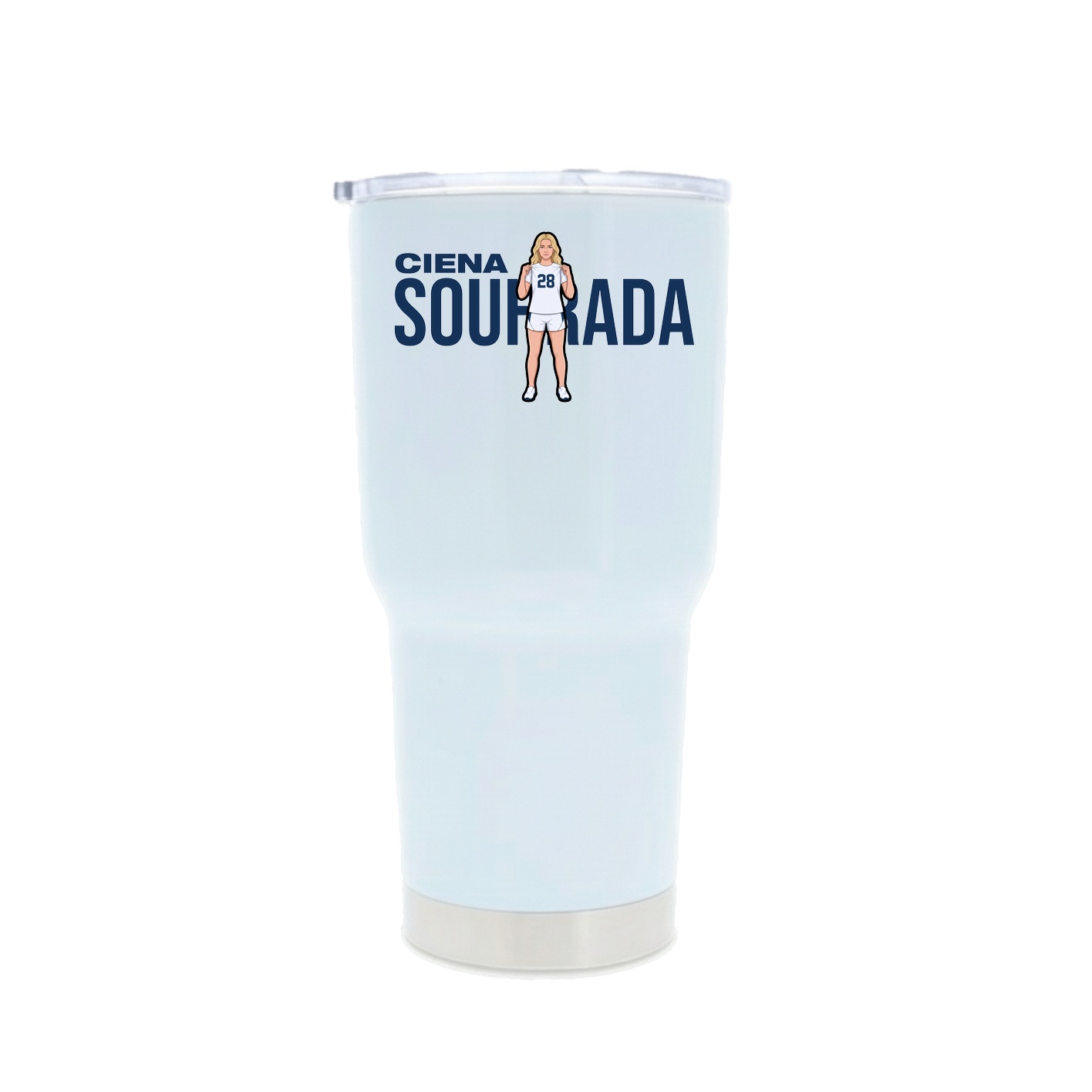 30oz Stainless Steel Tumbler — Player Name in White
